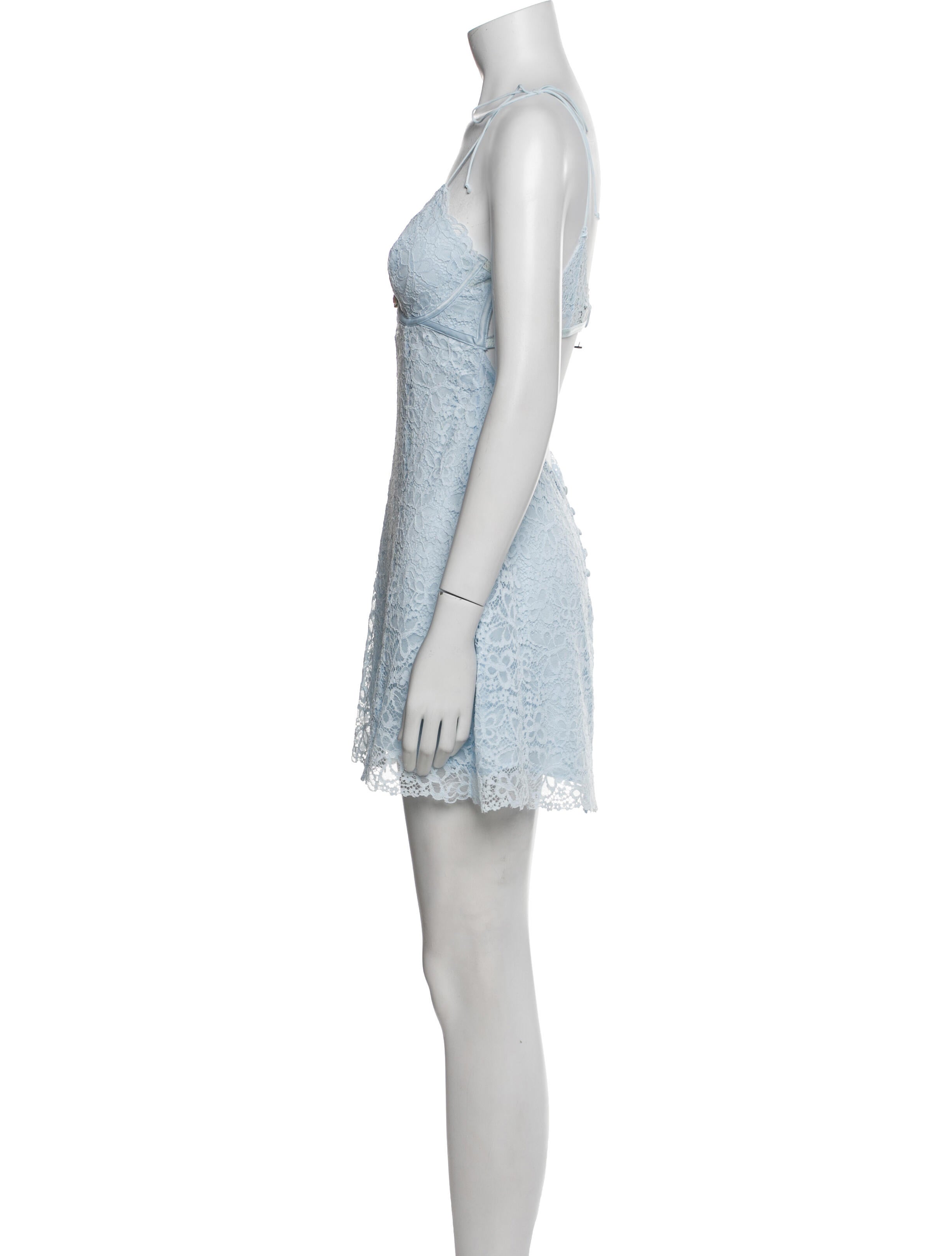 For Love & Lemons V-Neck Mini Dress