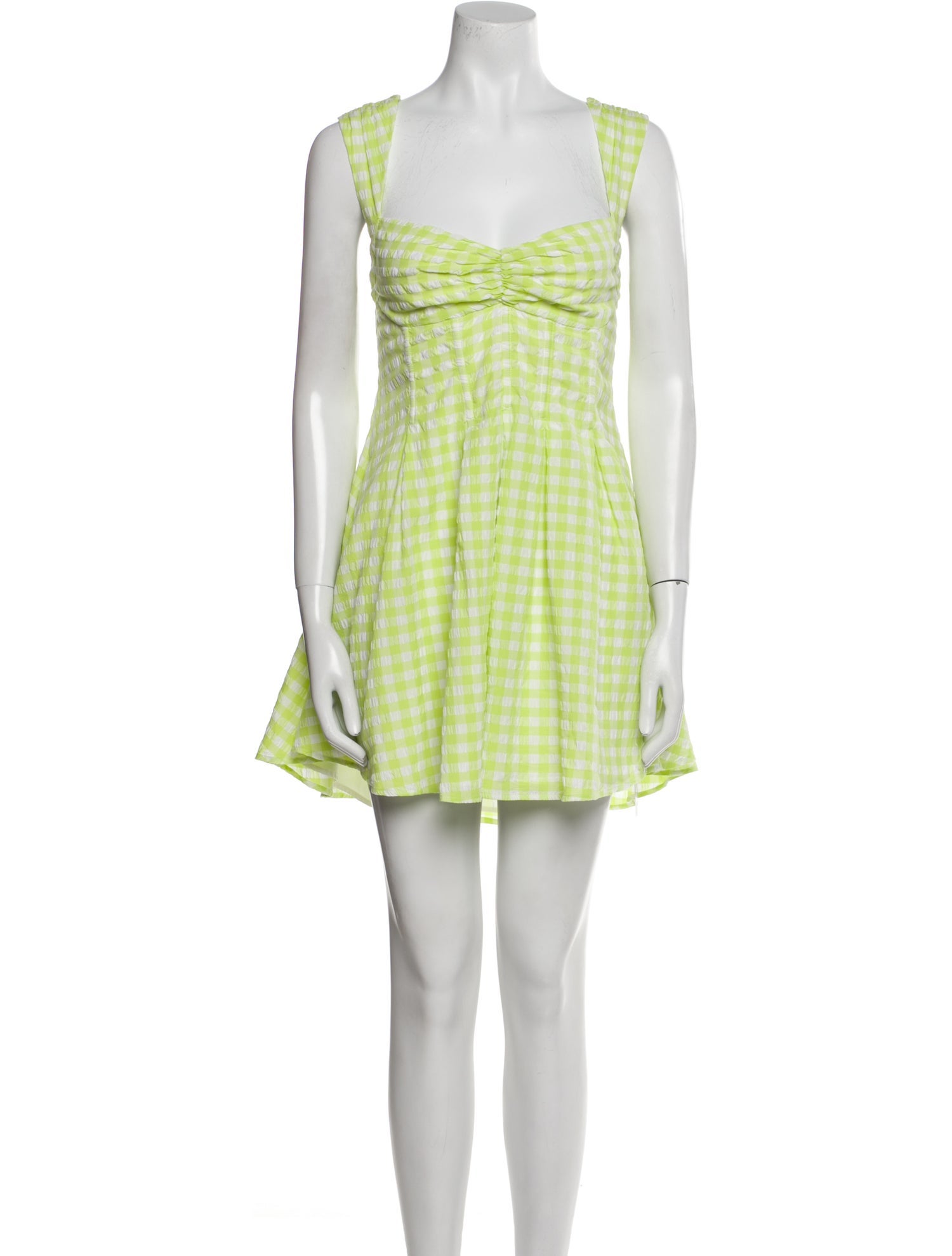 For Love & Lemons Plaid Print Mini Dress