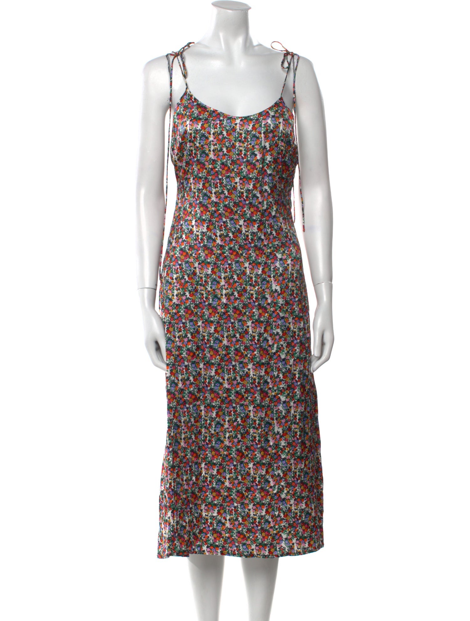 For Love & Lemons Floral Print Midi Length Dress