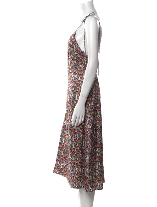 For Love & Lemons Floral Print Midi Length Dress