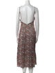 For Love & Lemons Floral Print Midi Length Dress