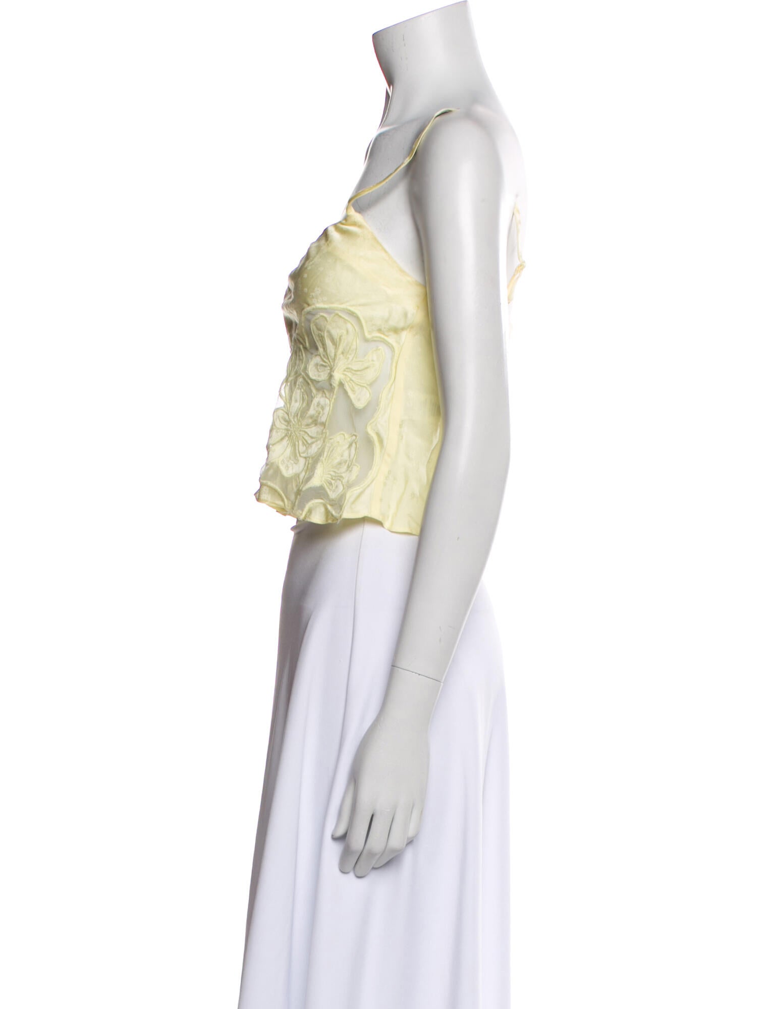 For Love & Lemons Square Neckline Sleeveless Crop Top