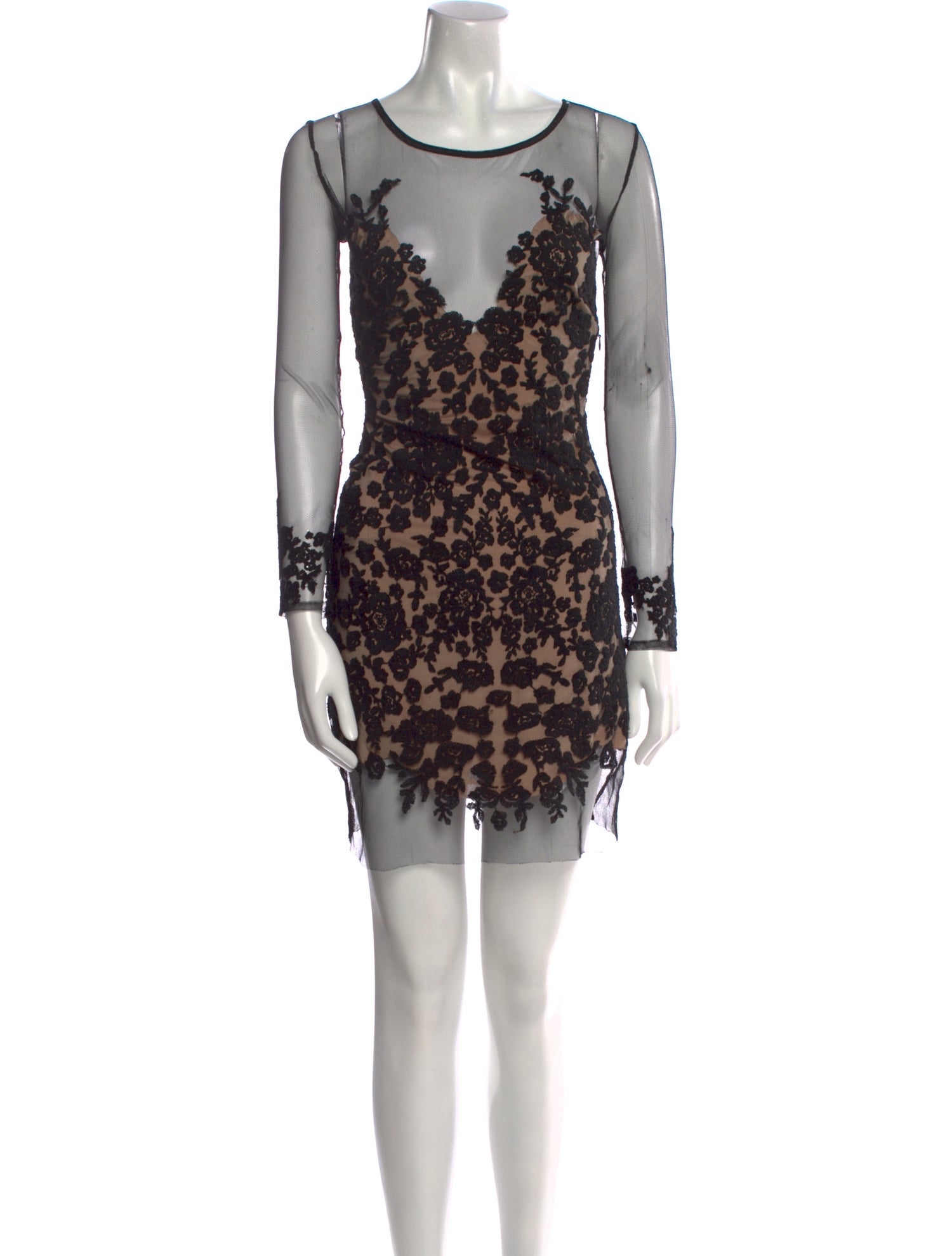 For Love & Lemons Lace Pattern Mini Dress