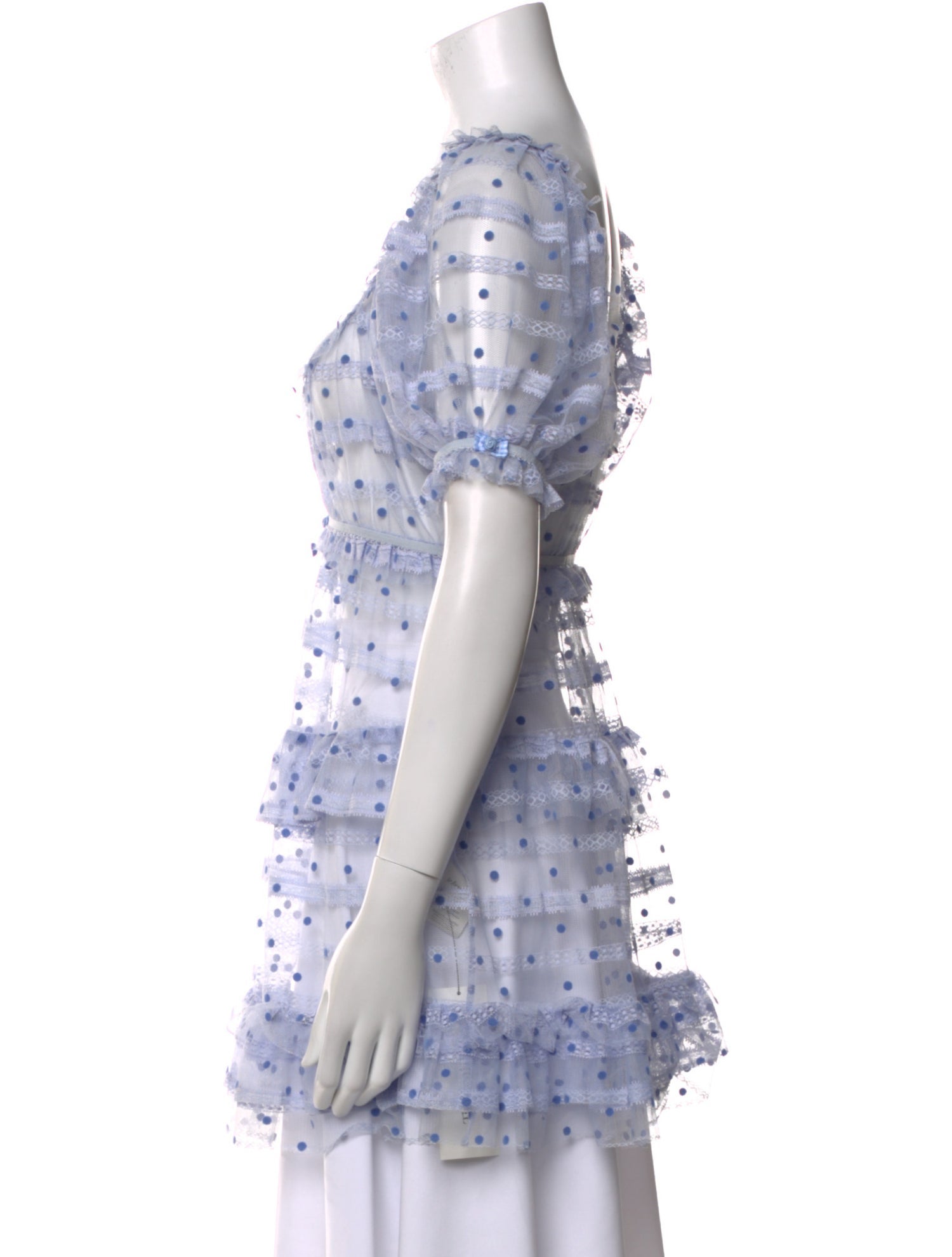 For Love & Lemons Polka Dot Print Scoop Neck Tunic