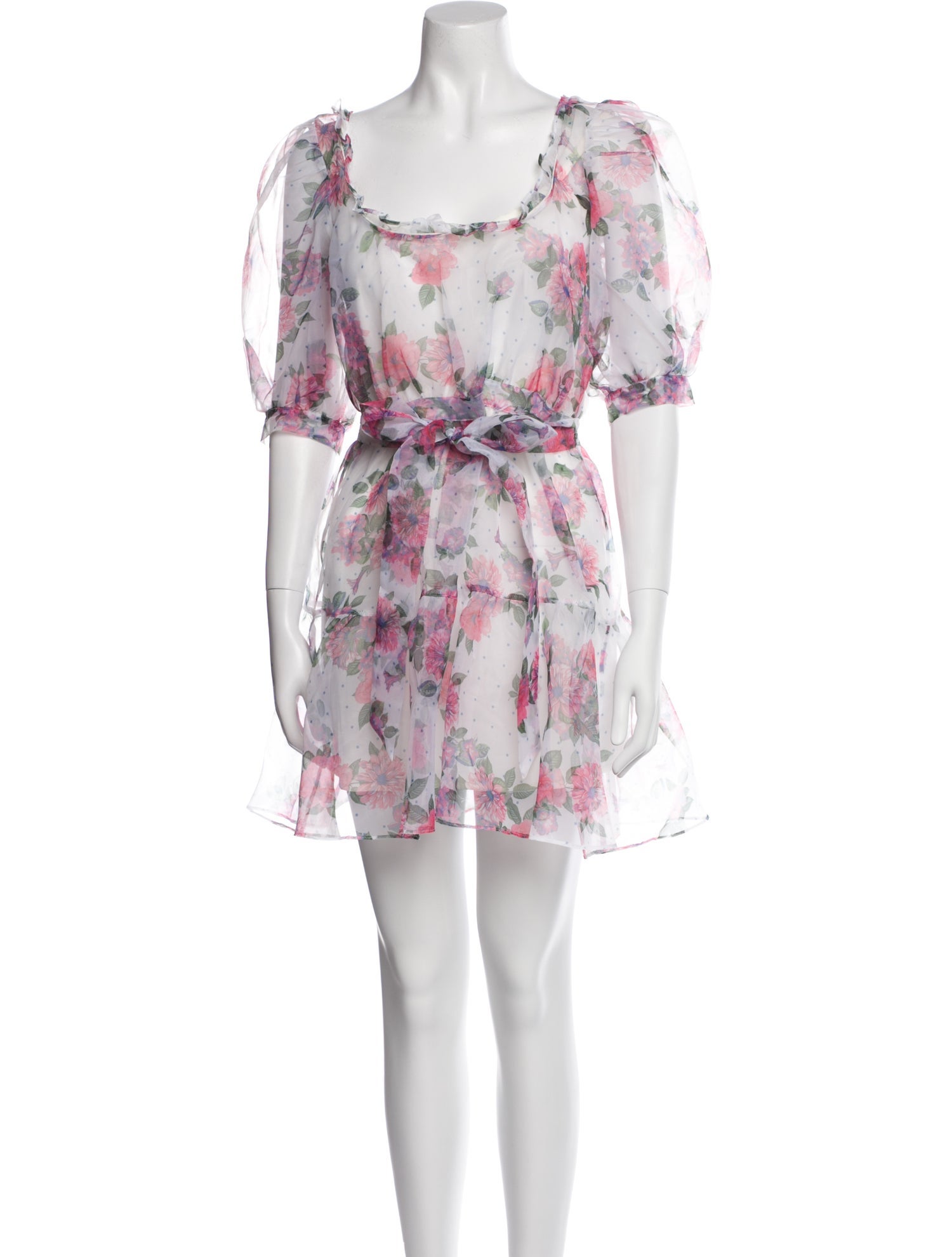 For Love & Lemons Floral Print Mini Dress