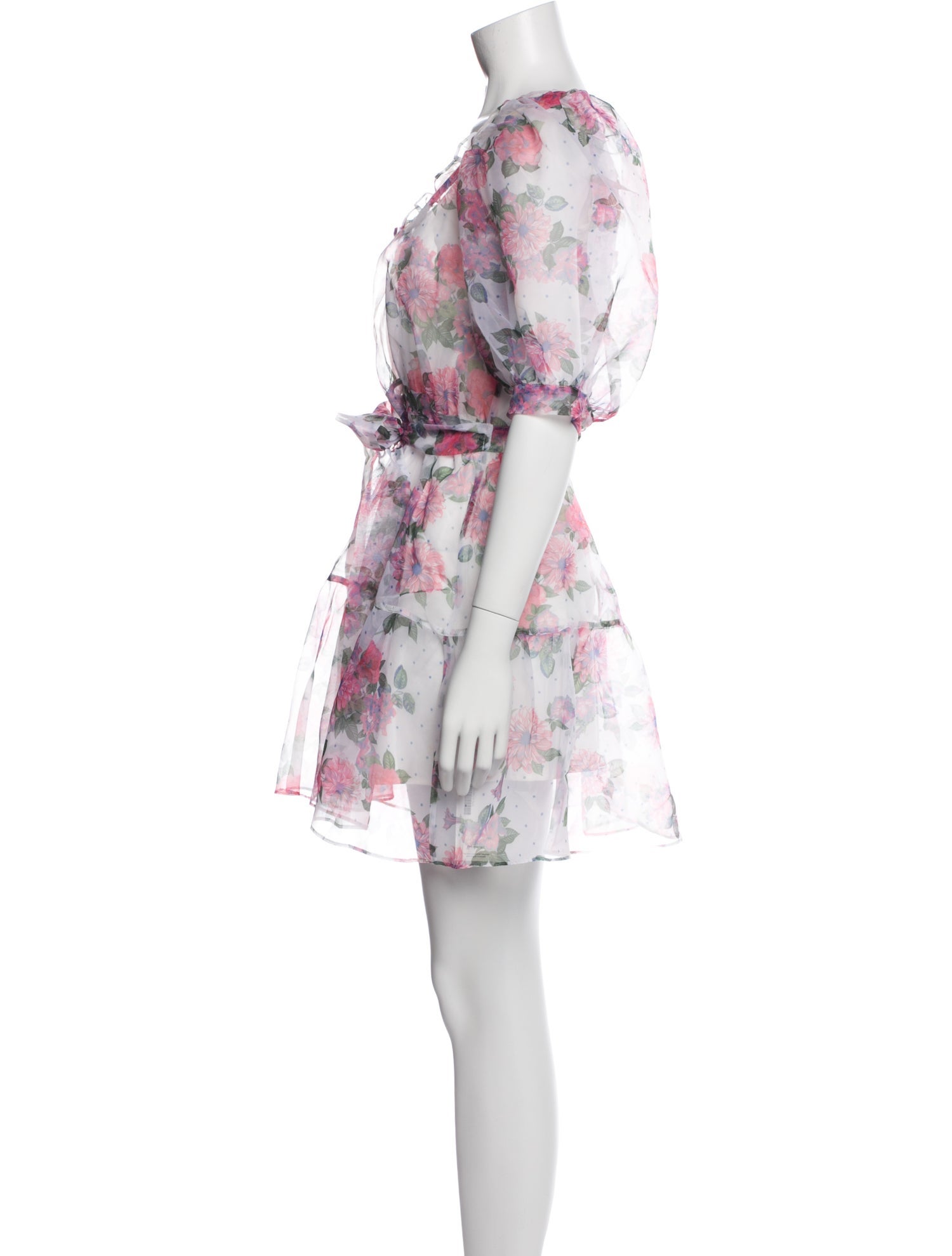 For Love & Lemons Floral Print Mini Dress