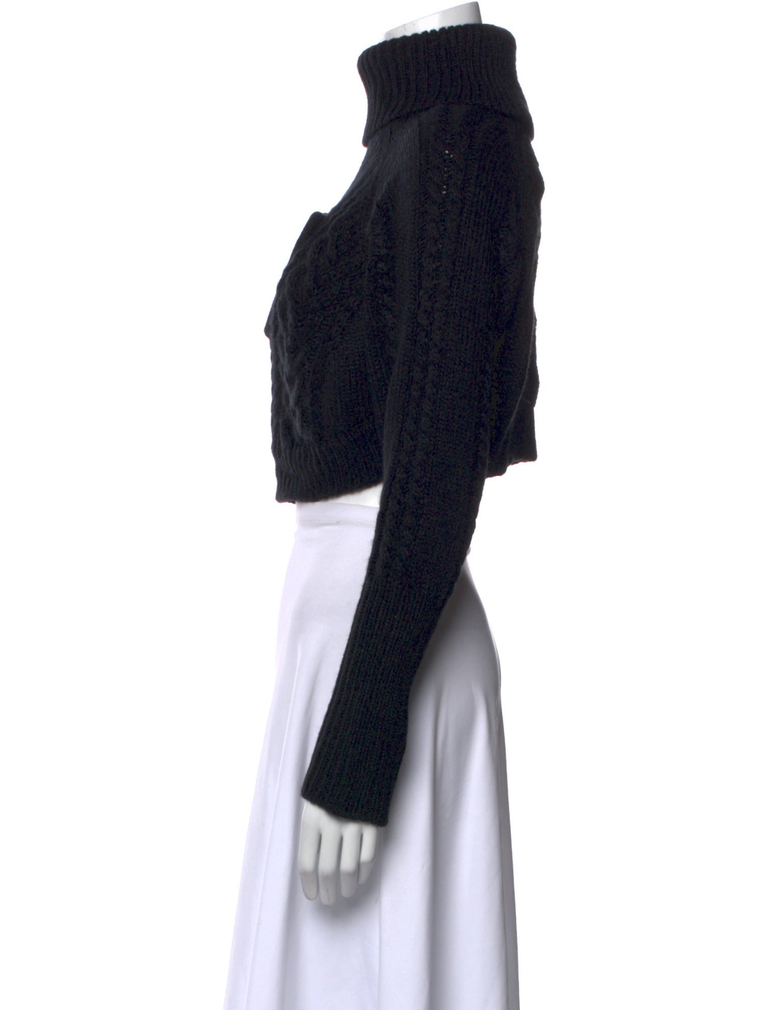 For Love & Lemons Turtleneck Long Sleeve Crop Top