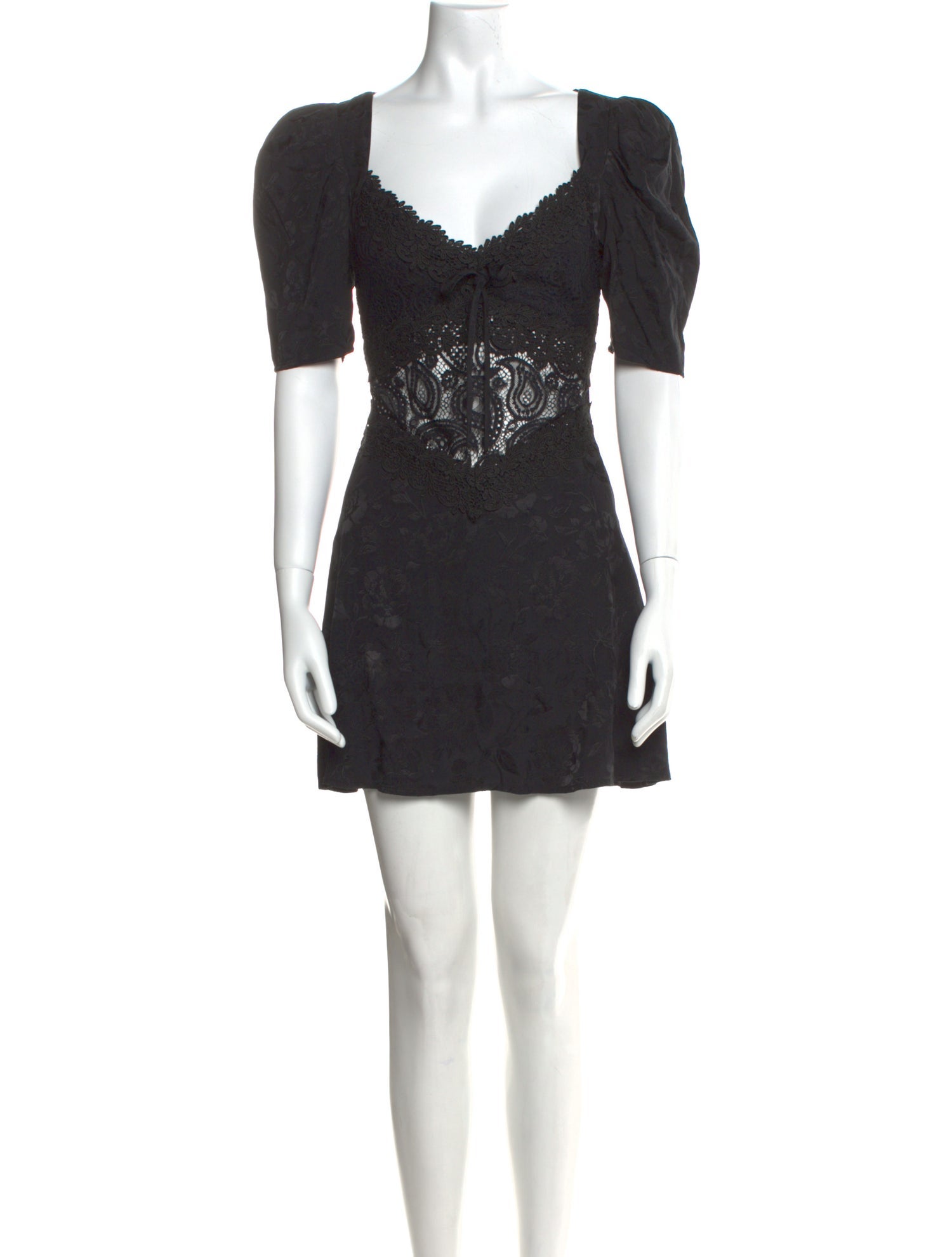 For Love & Lemons Lace Pattern Mini Dress