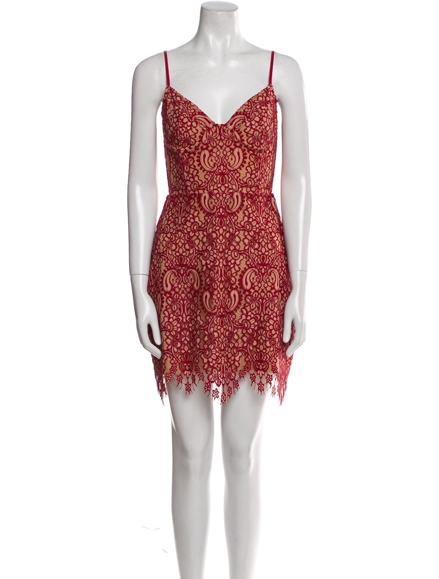 For Love & Lemons Lace Pattern Mini Dress