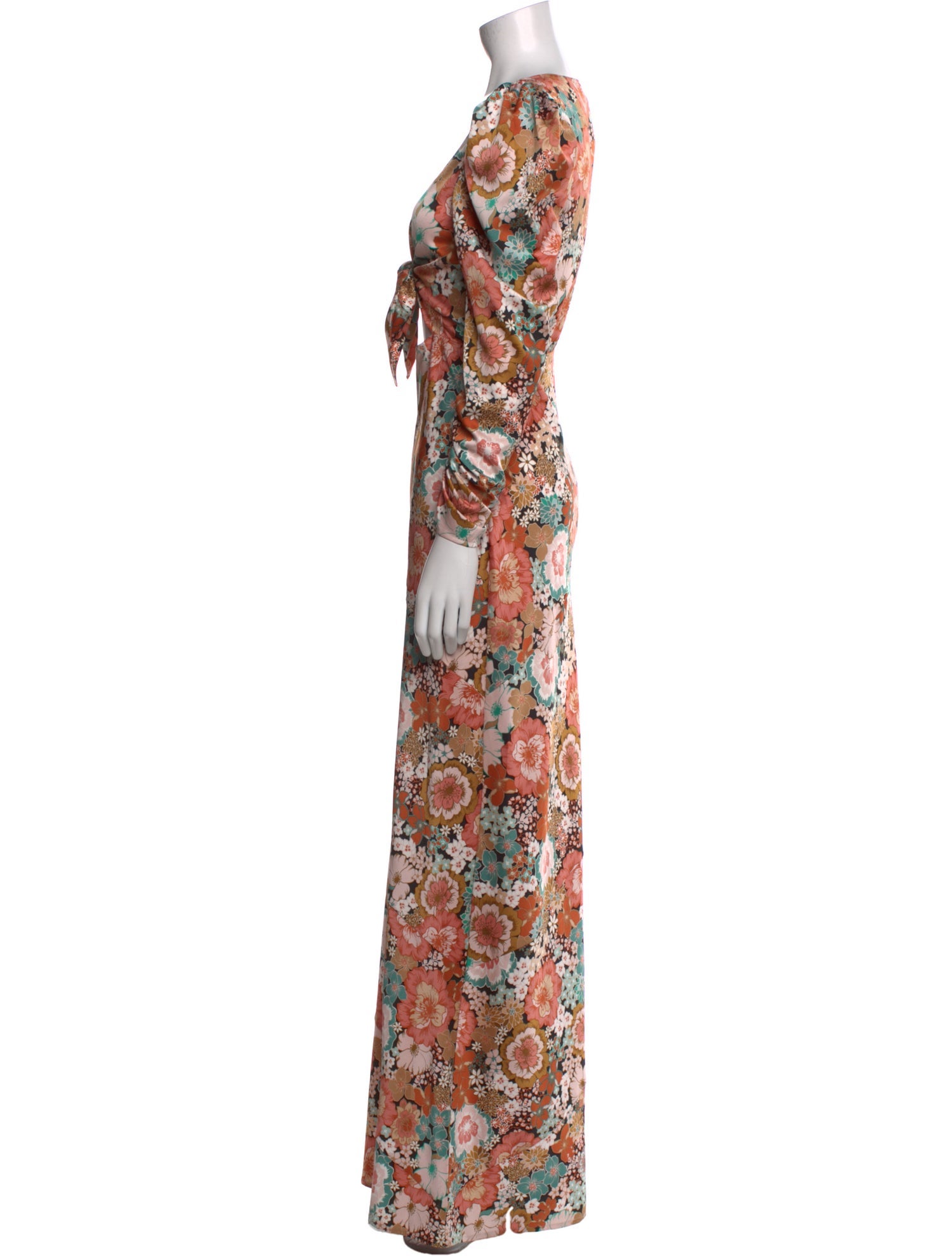 For Love & Lemons Floral Print Long Dress