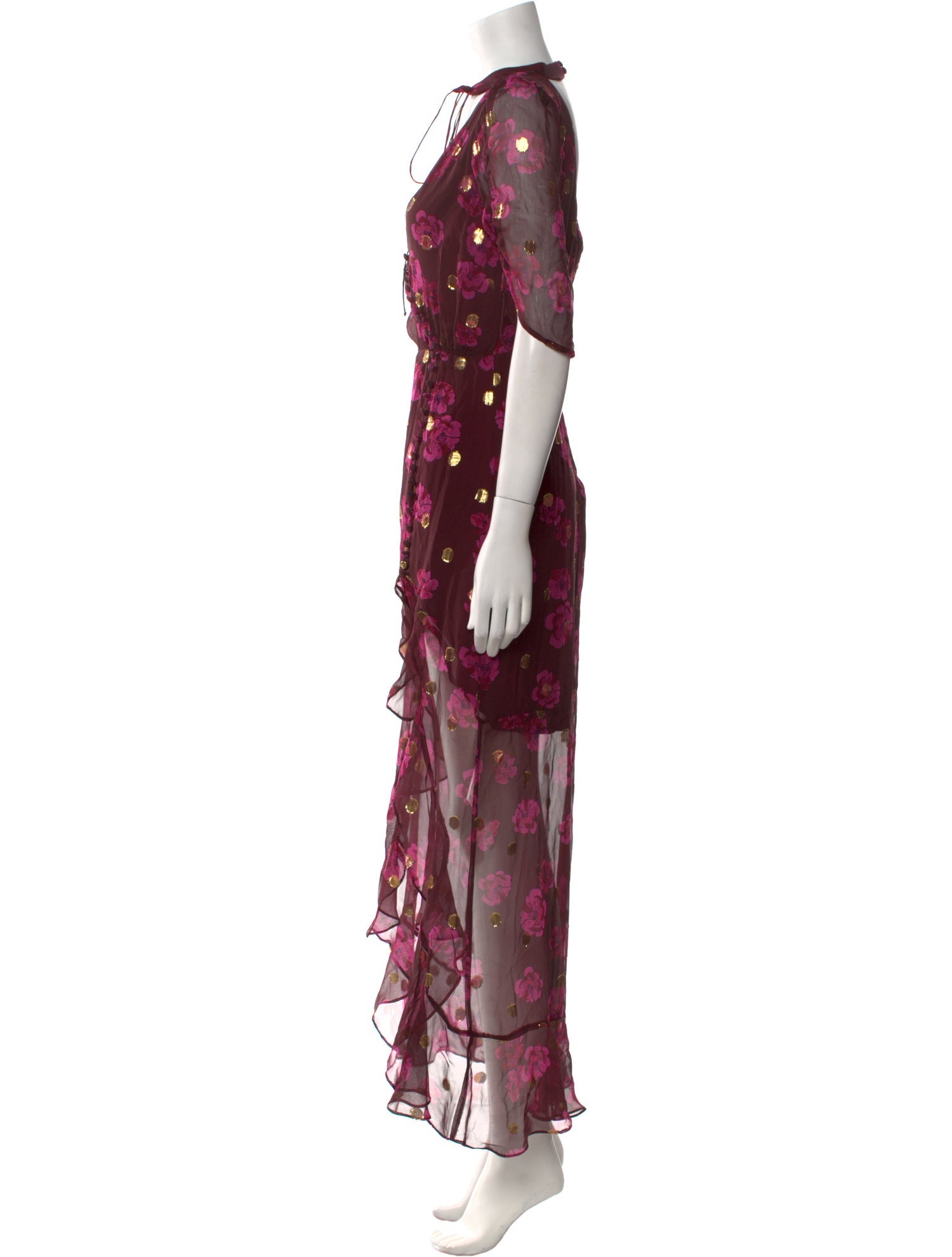 For Love & Lemons Silk Long Dress