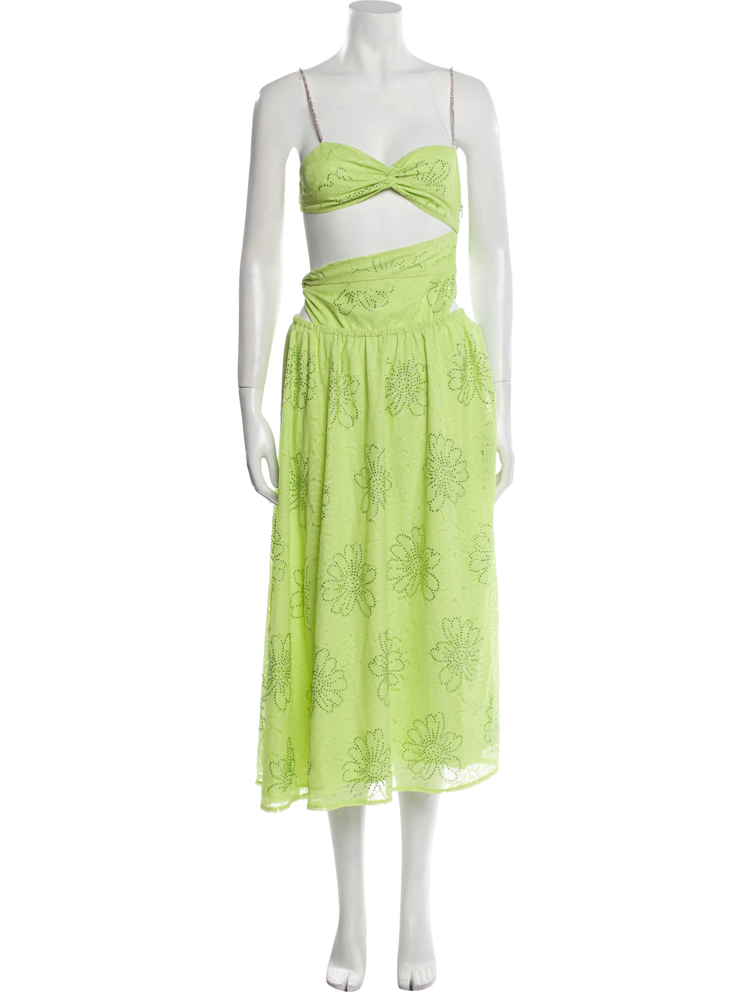 For Love & Lemons Crystal Embellishments Skirt Set w/ Tags