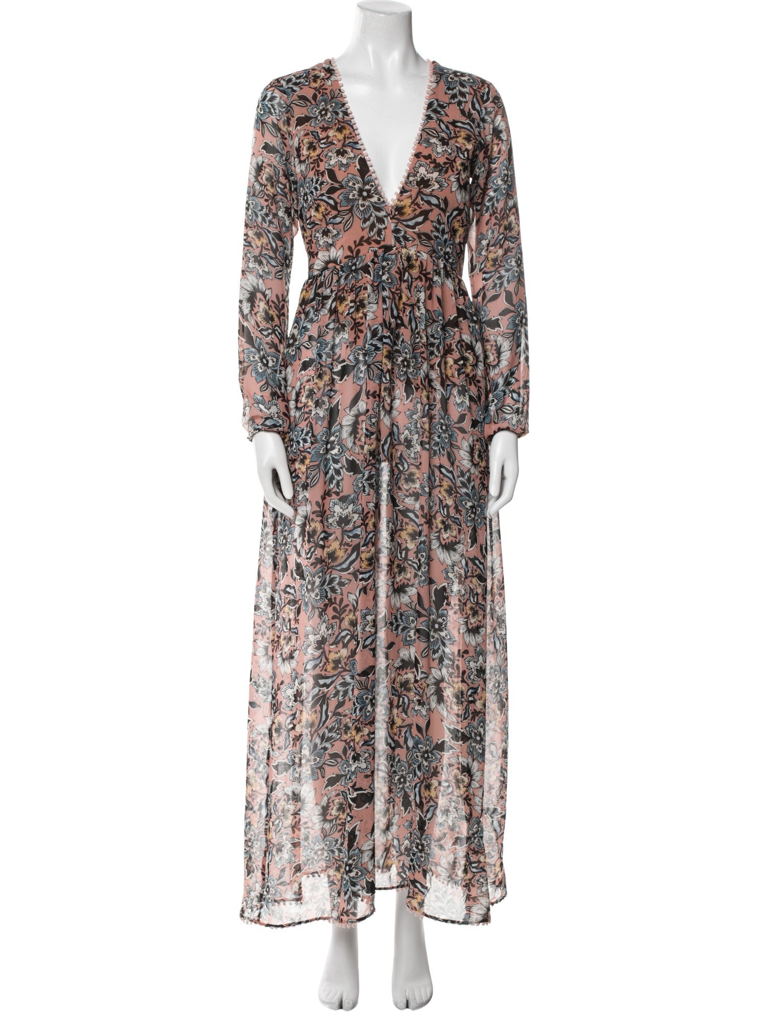 For Love & Lemons Floral Print Long Dress