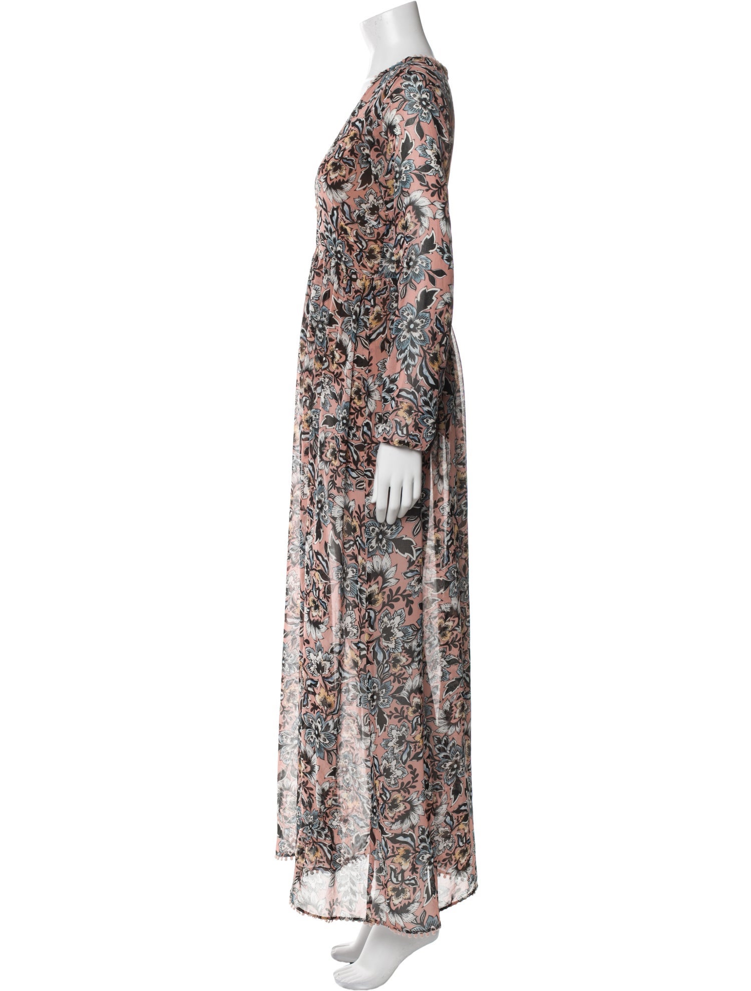 For Love & Lemons Floral Print Long Dress