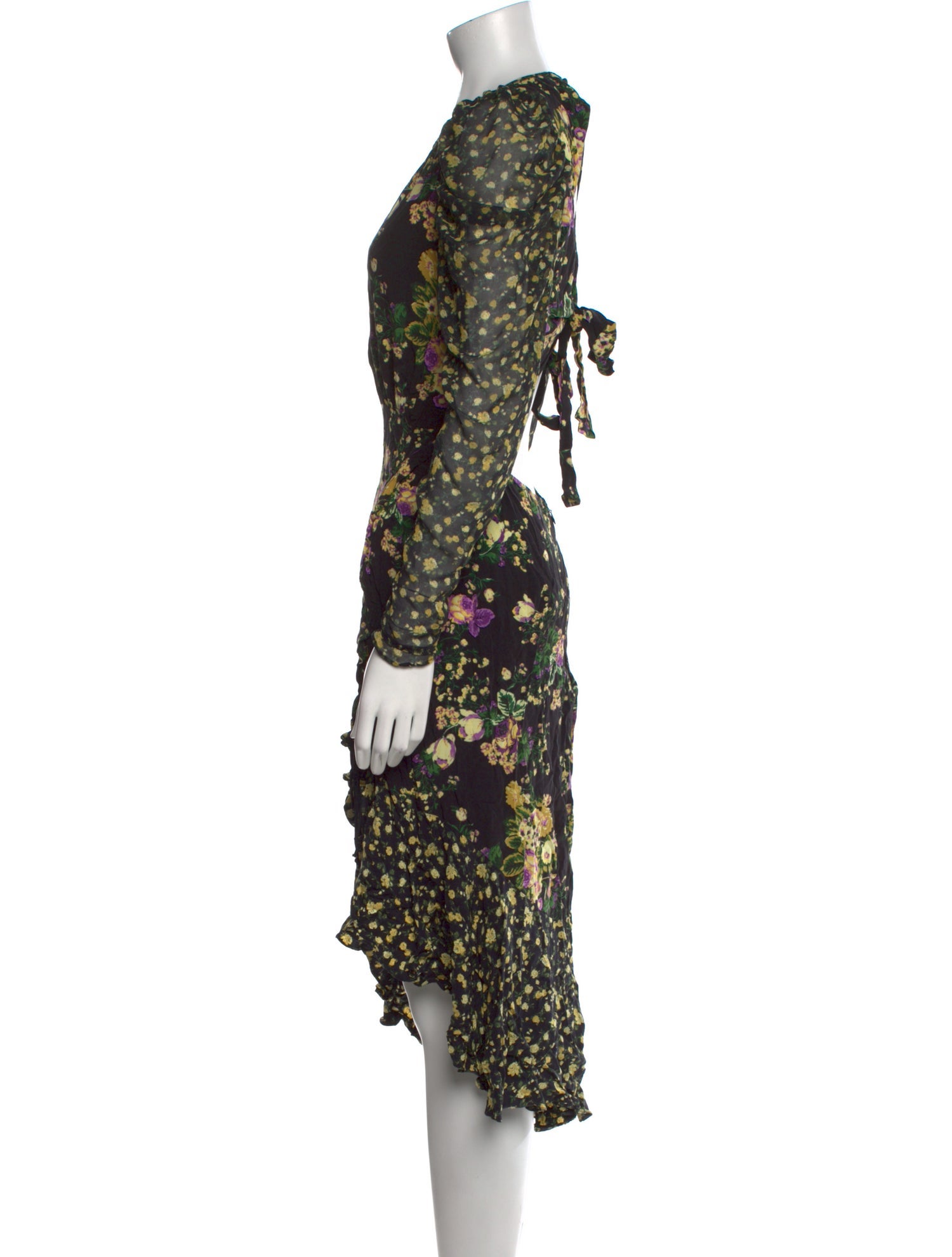 For Love & Lemons Floral Print Mini Dress