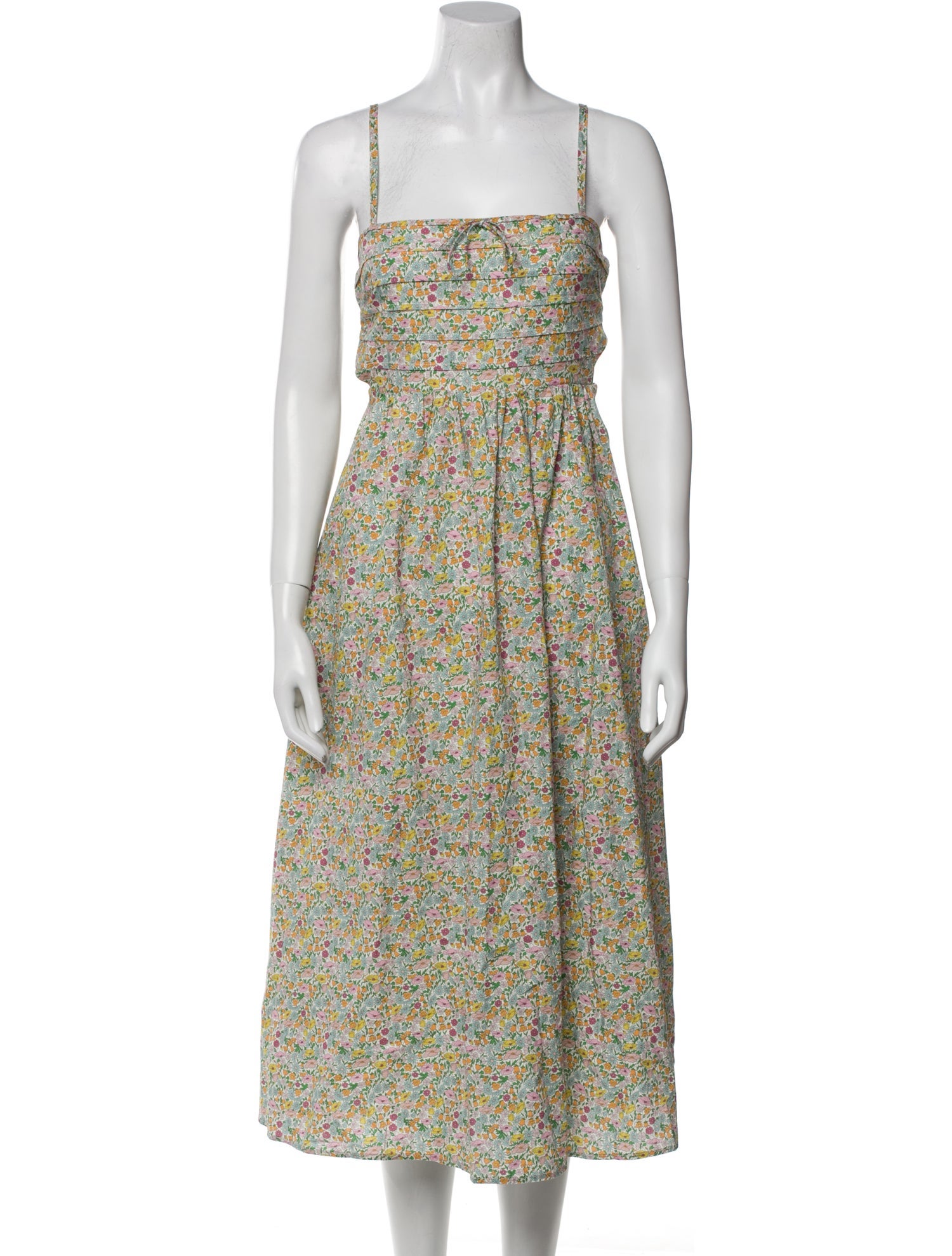 For Love & Lemons Floral Print Midi Length Dress