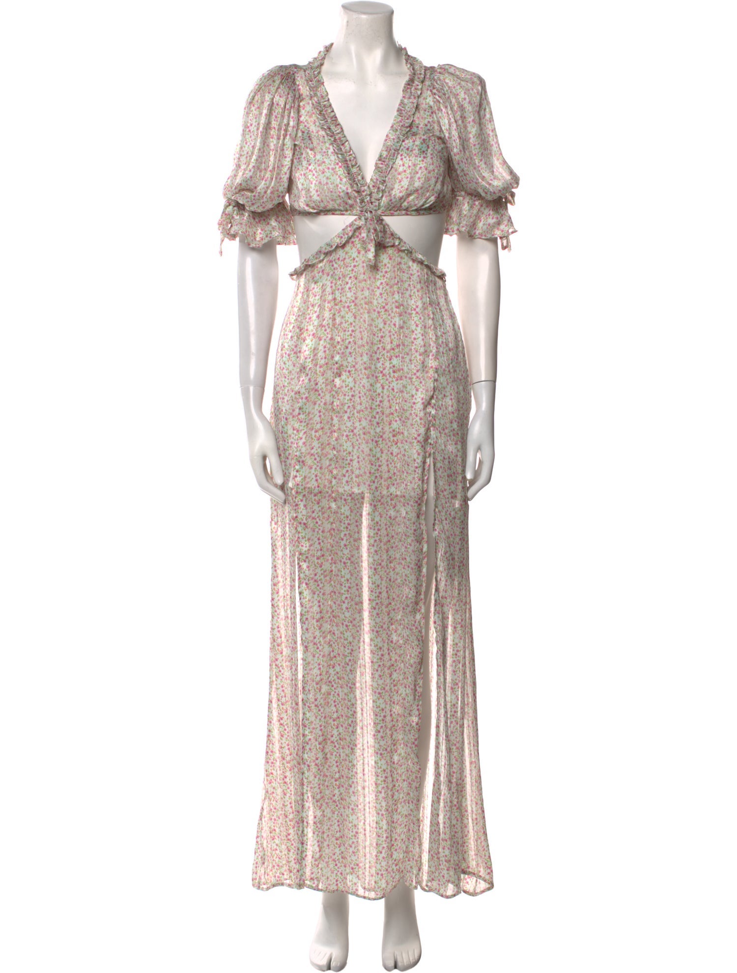 For Love & Lemons Floral Print Long Dress