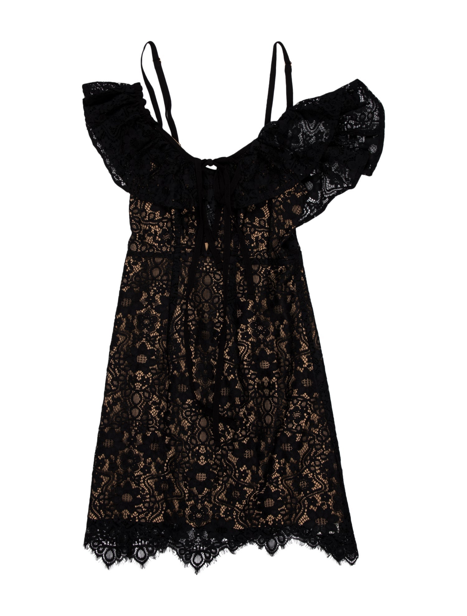 For Love & Lemons Lace Pattern Mini Dress