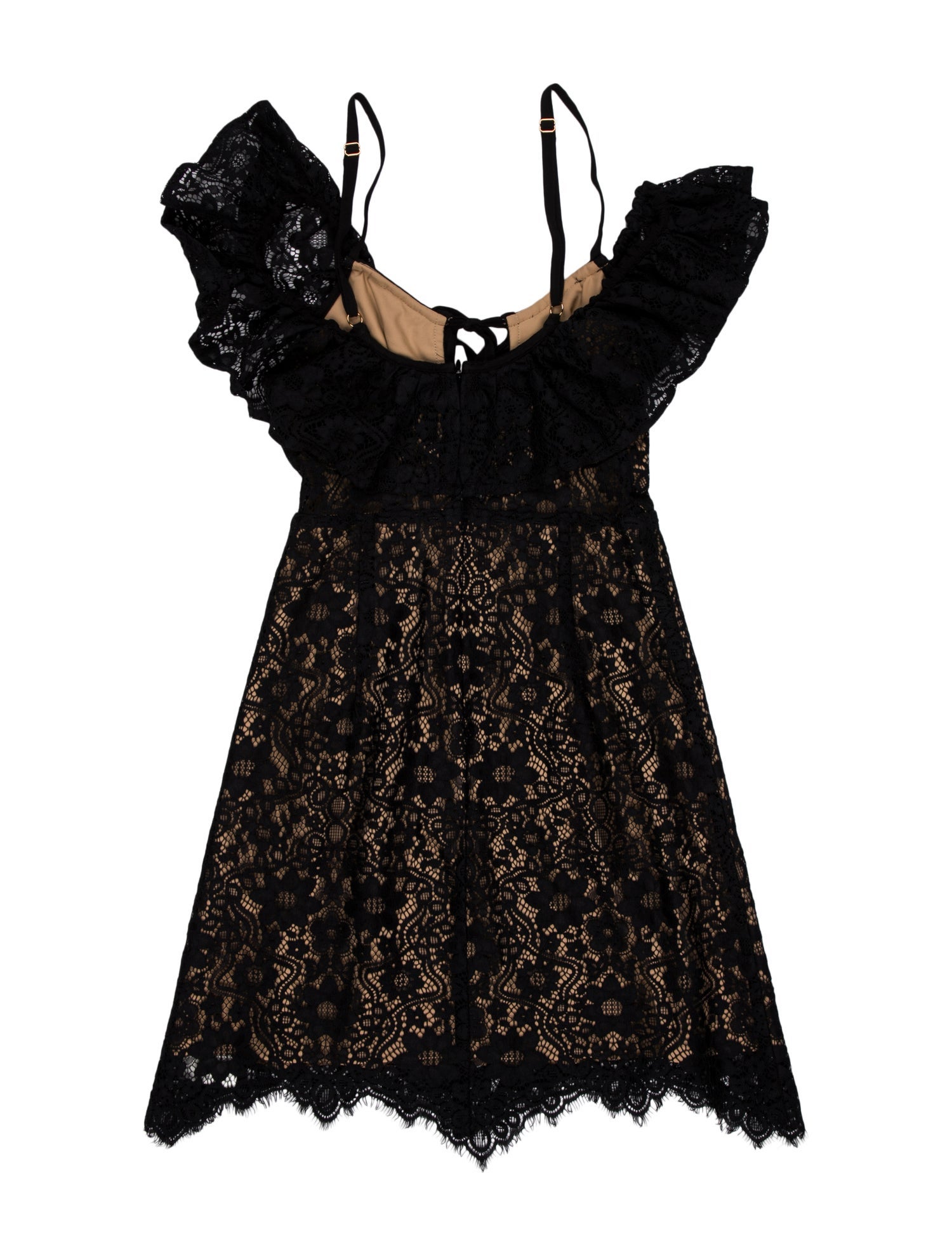 For Love & Lemons Lace Pattern Mini Dress