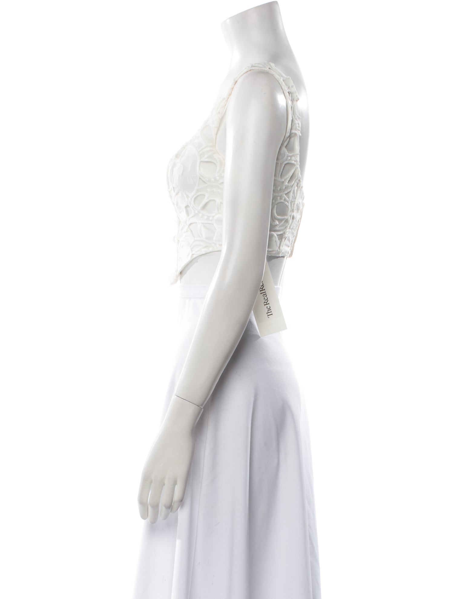 For Love & Lemons Square Neckline Sleeveless Crop Top