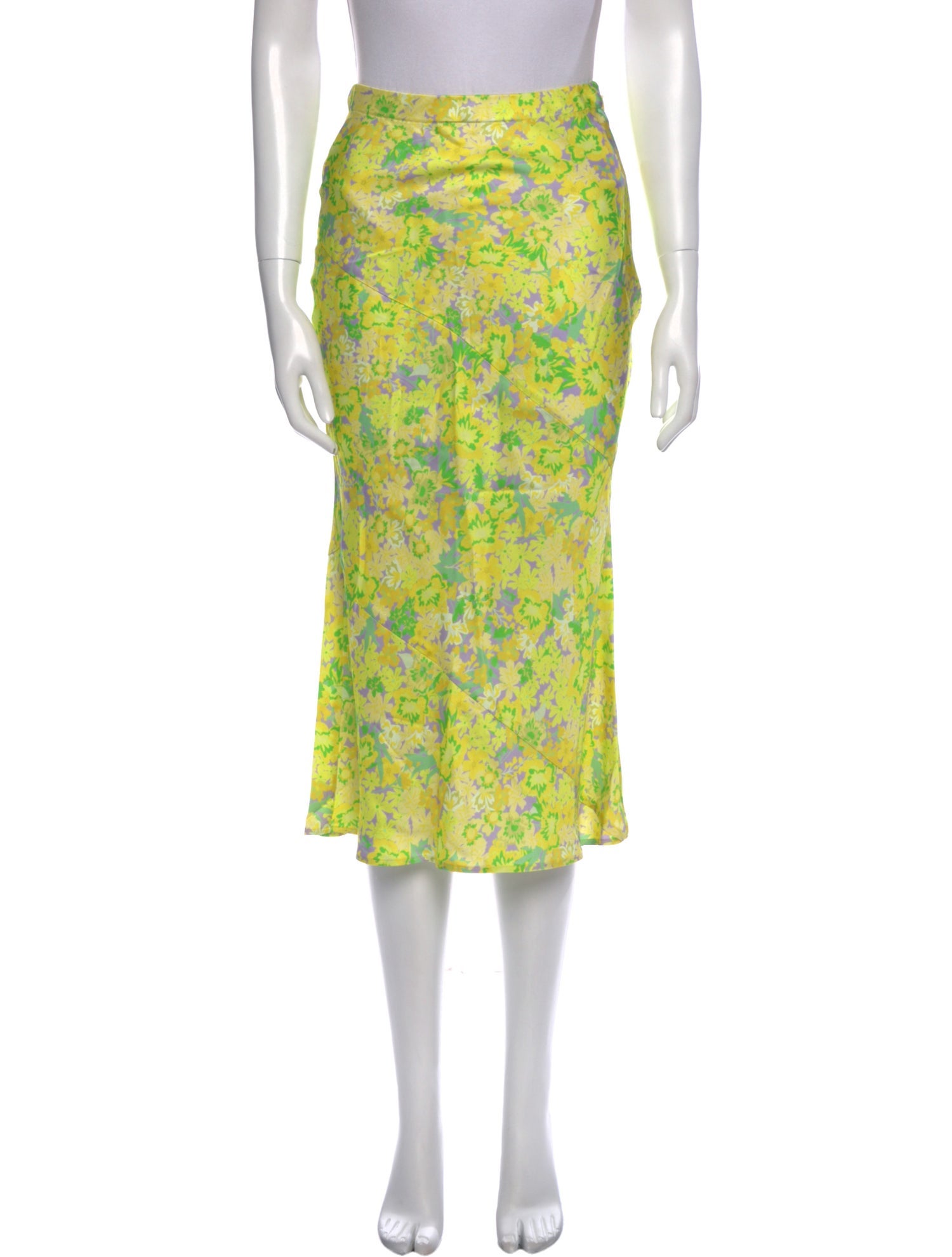 For Love & Lemons Floral Print Midi Length Skirt