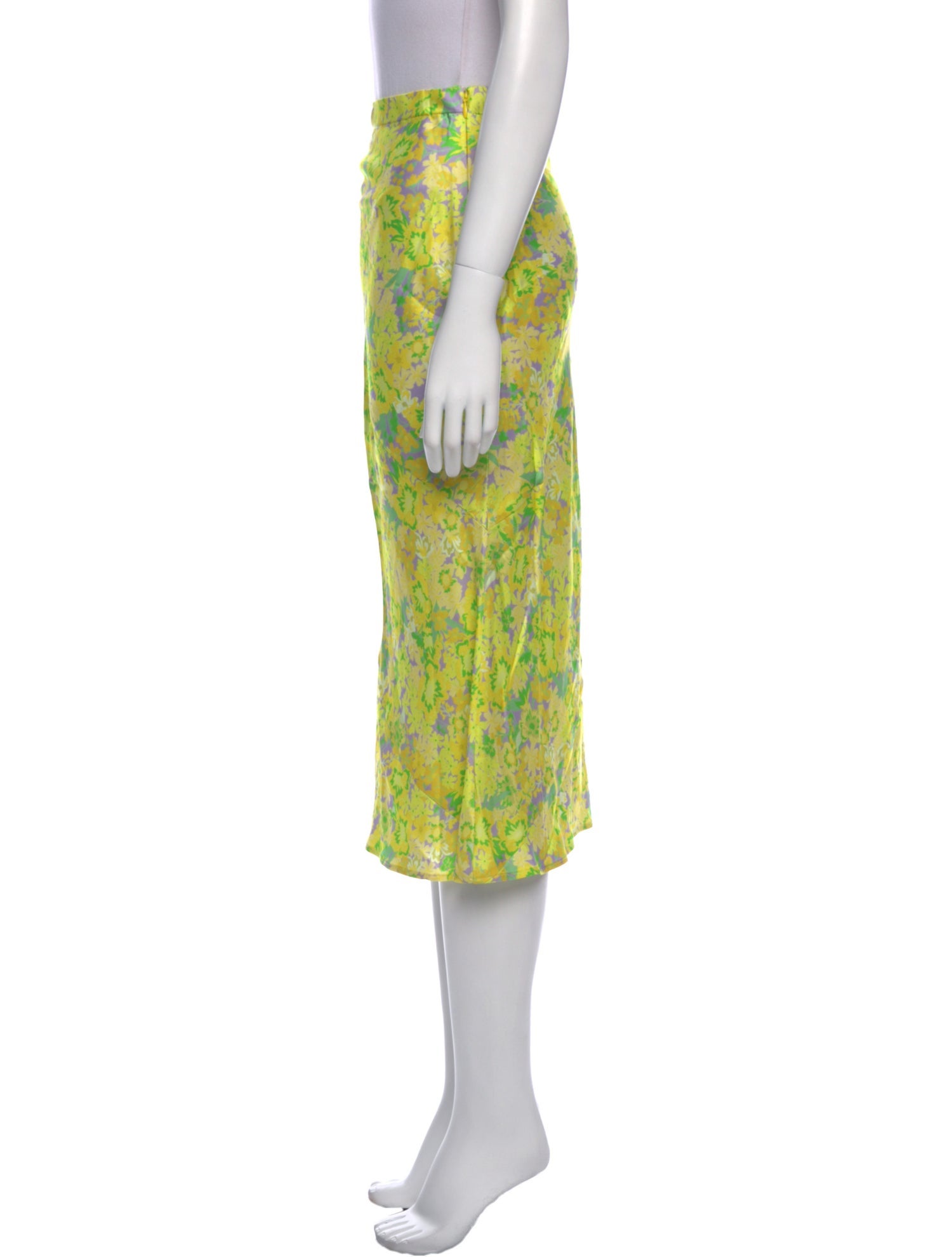 For Love & Lemons Floral Print Midi Length Skirt