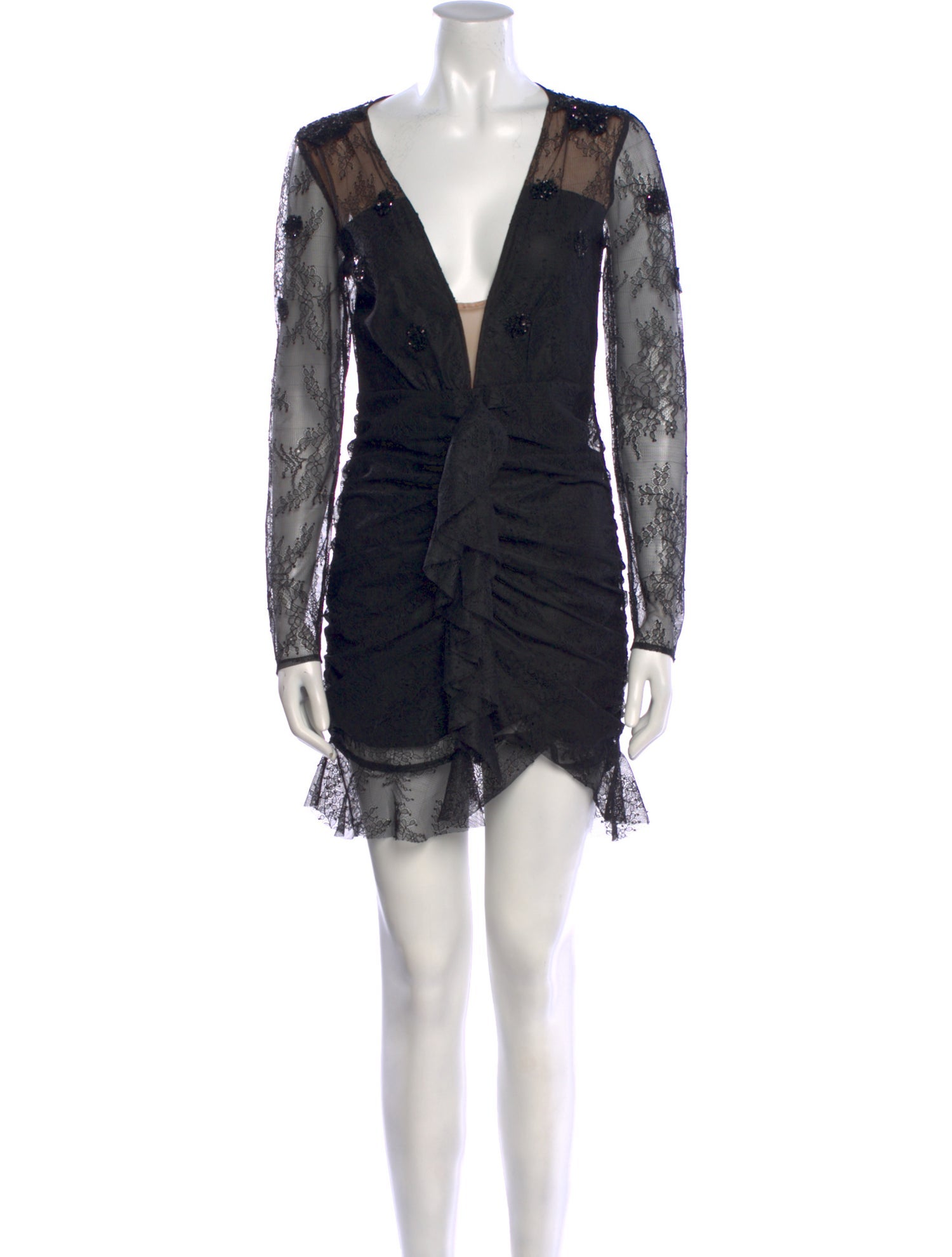 For Love & Lemons Lace Pattern Mini Dress