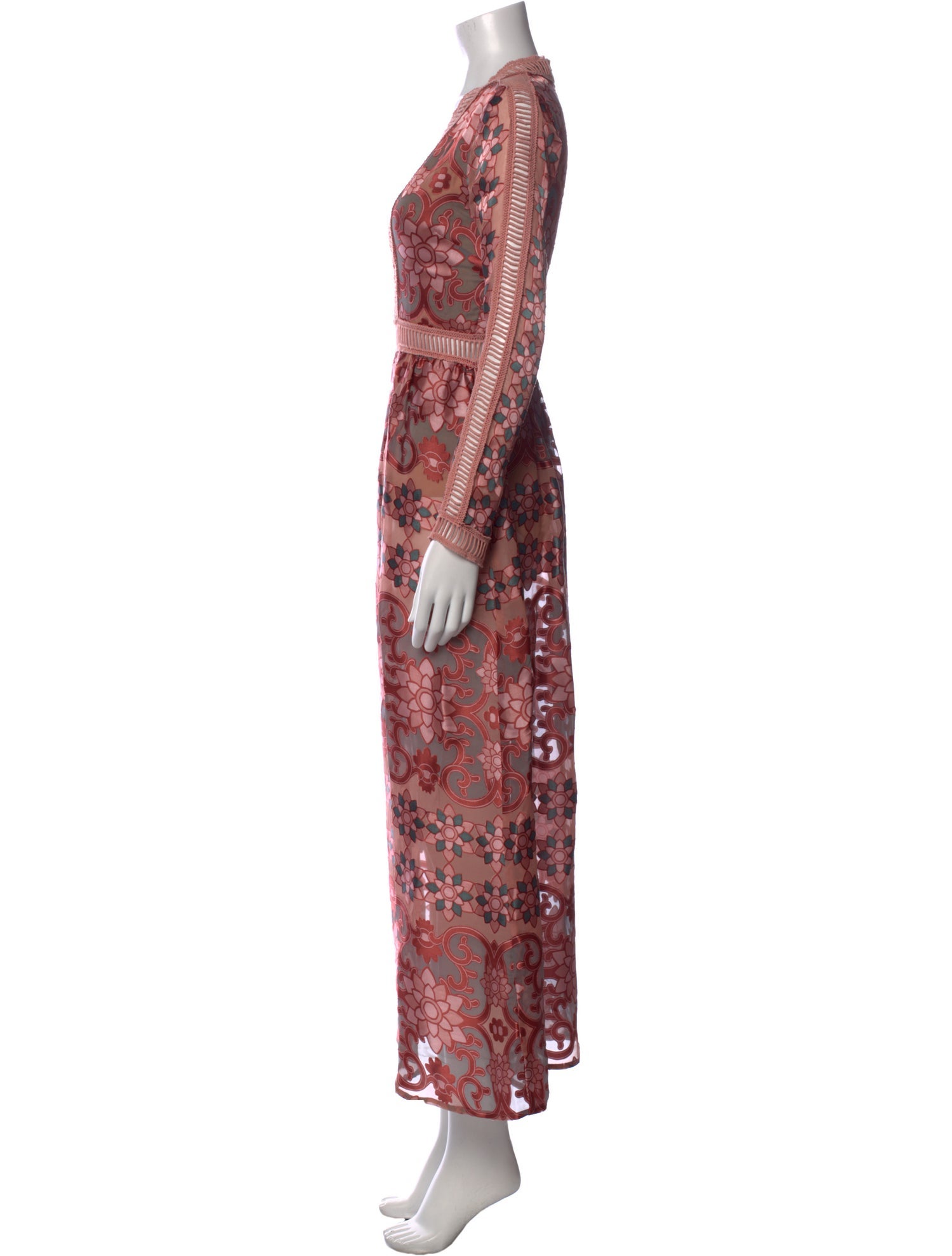 For Love & Lemons Printed Long Dress