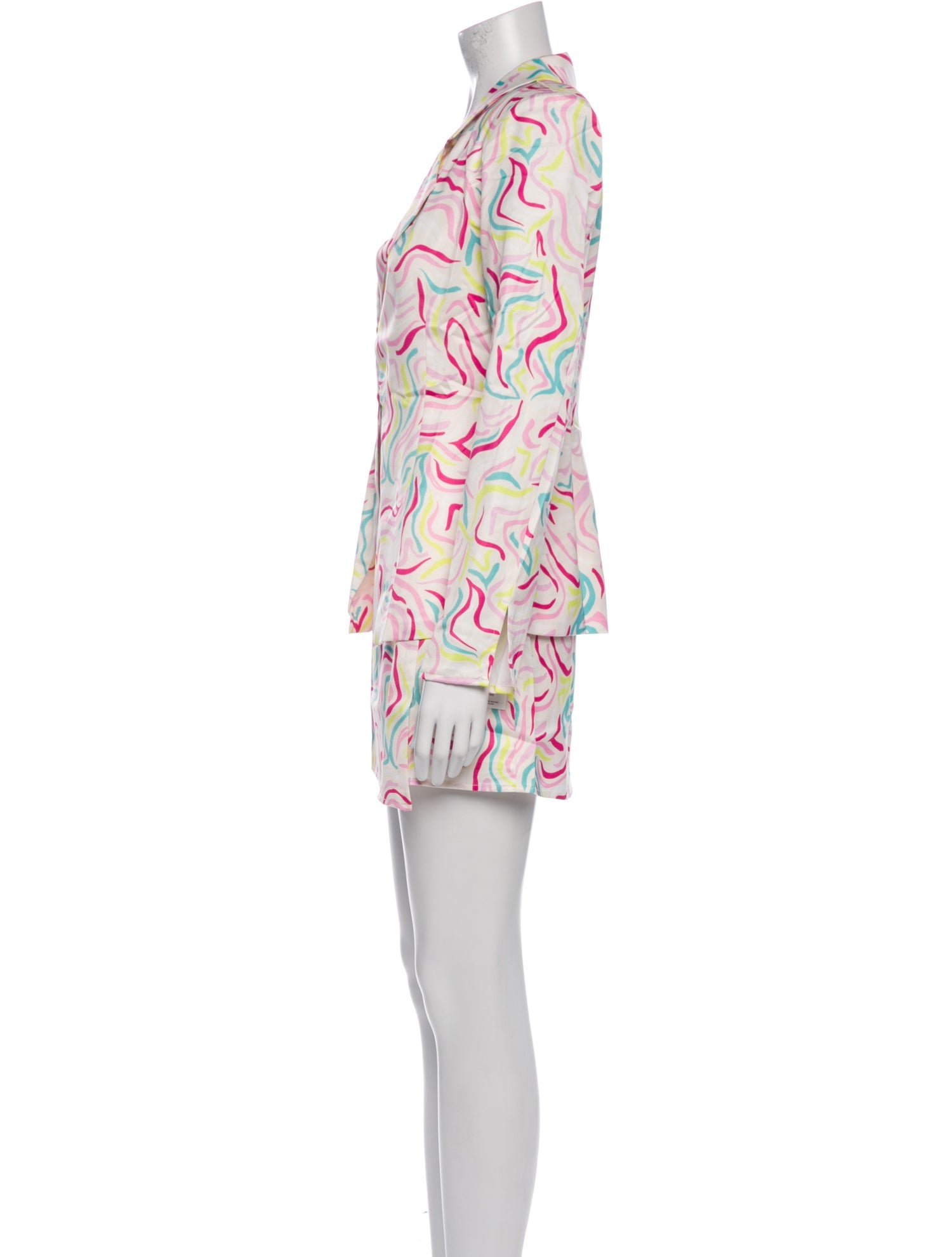 For Love & Lemons Satin Printed Skirt Suit