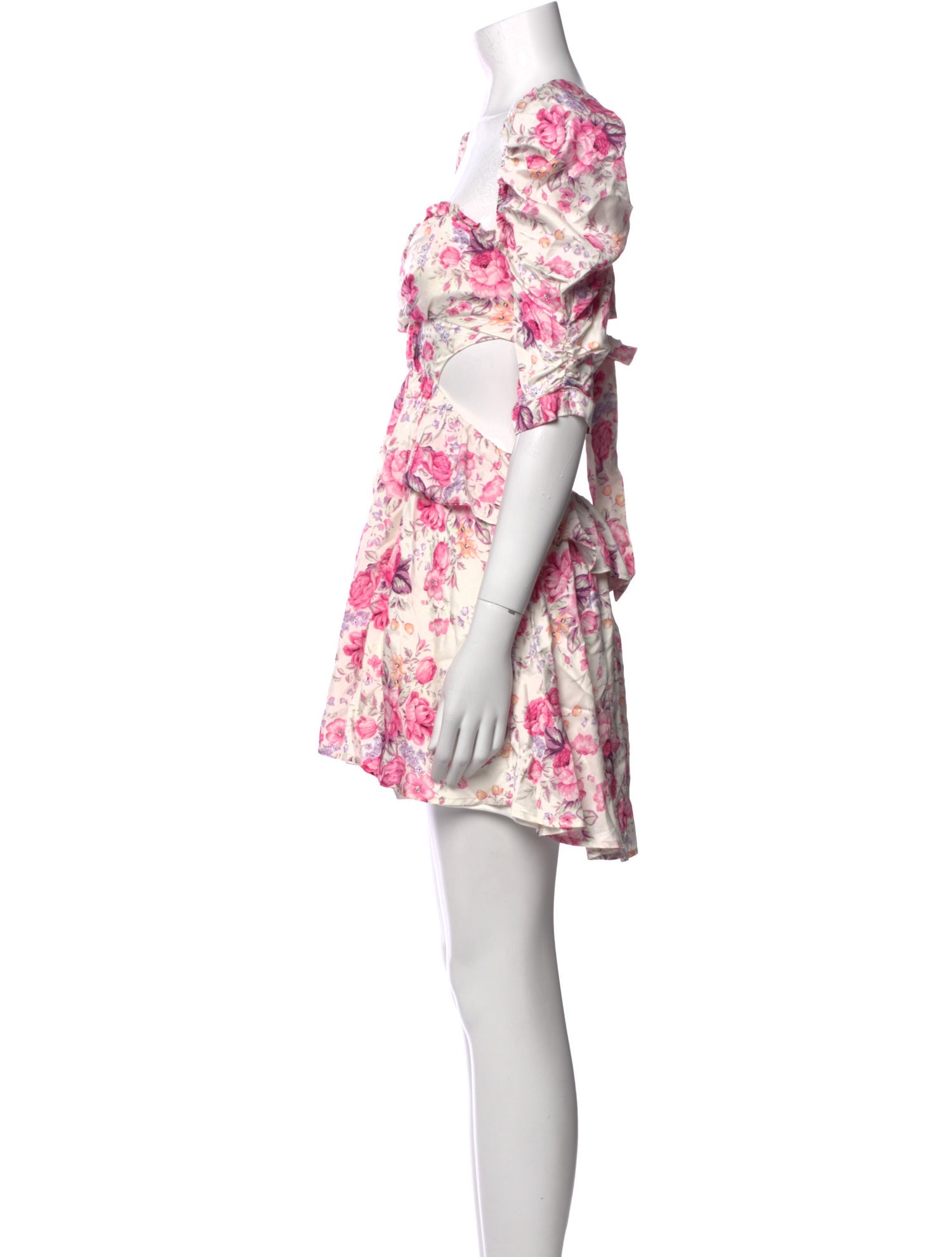 For Love & Lemons Floral Print Mini Dress