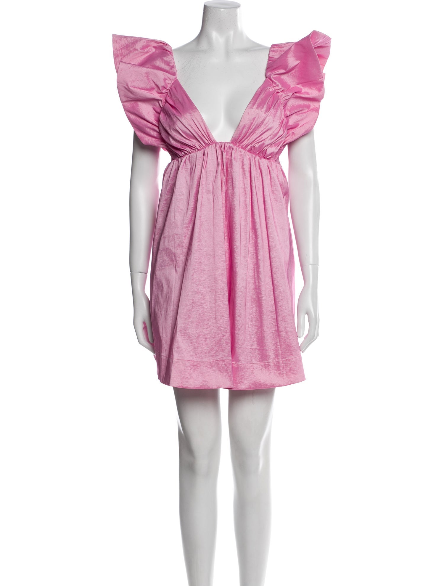 For Love & Lemons V-Neck Mini Dress