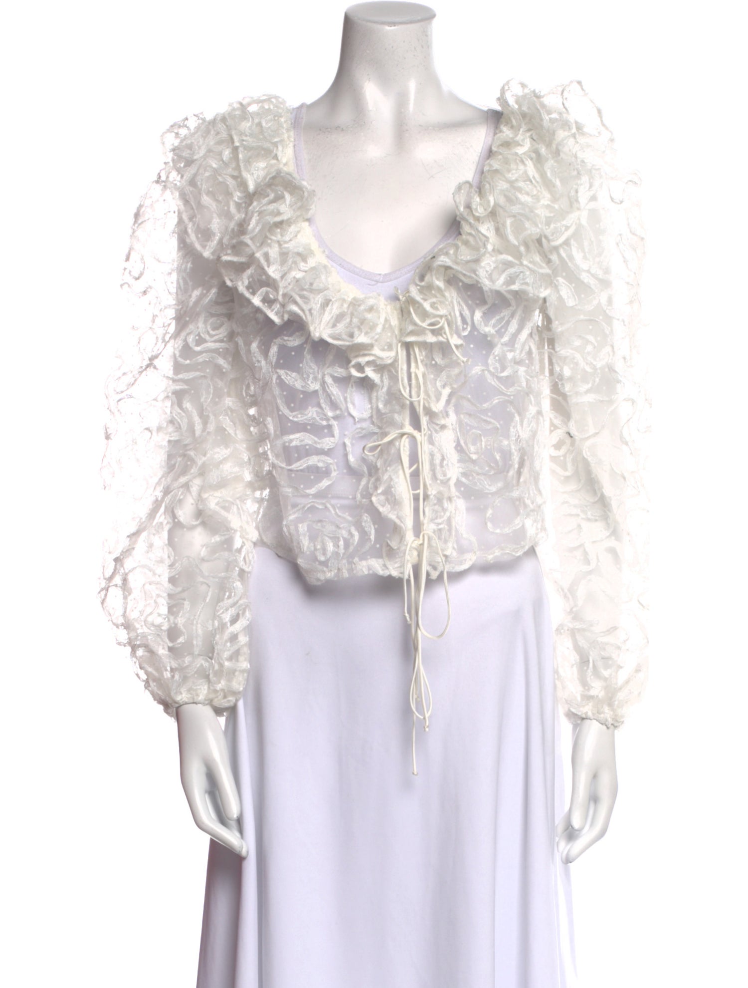 For Love & Lemons V-Neck Three-Quarter Sleeve Blouse w/ Tags