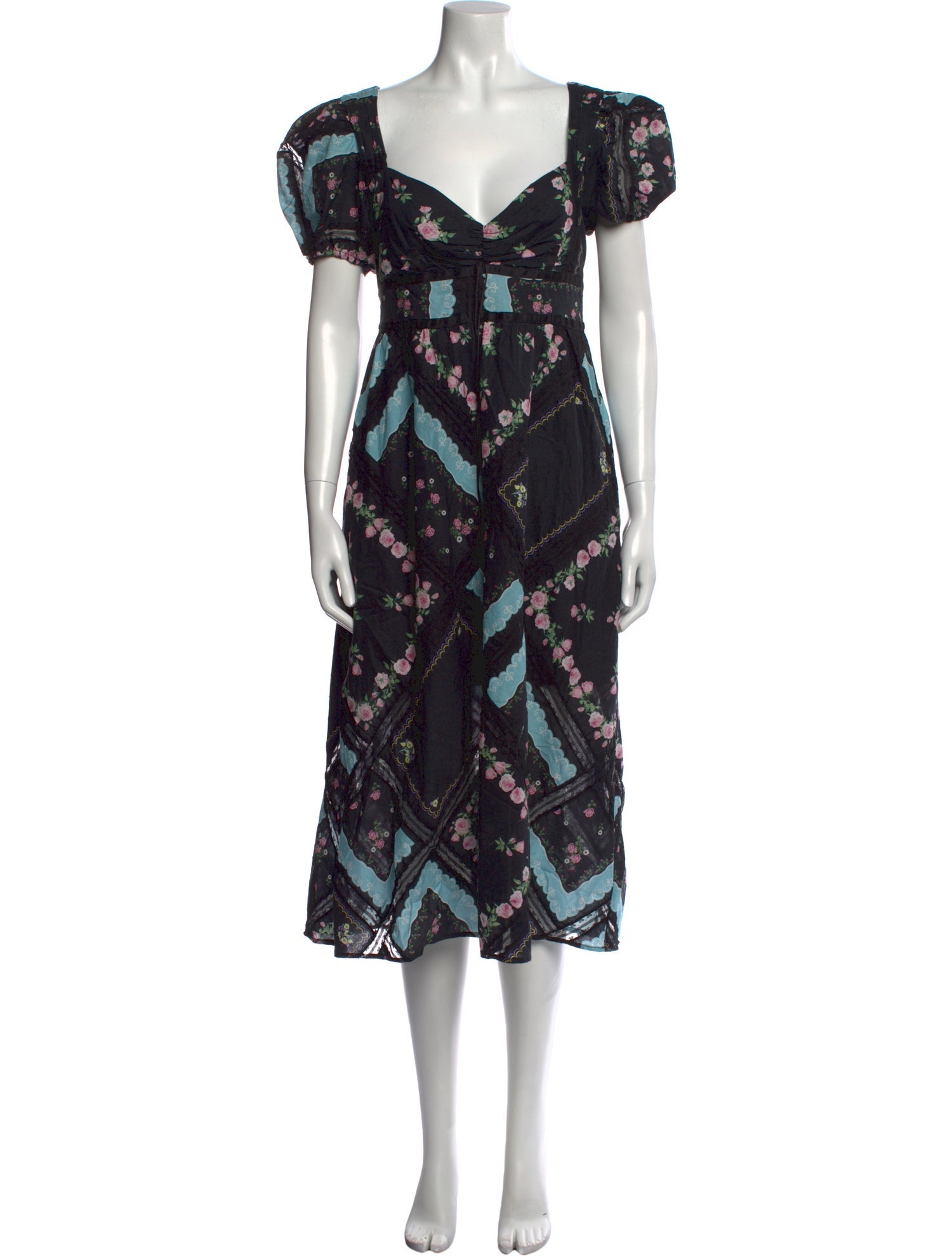 For Love & Lemons Printed Midi Length Dress