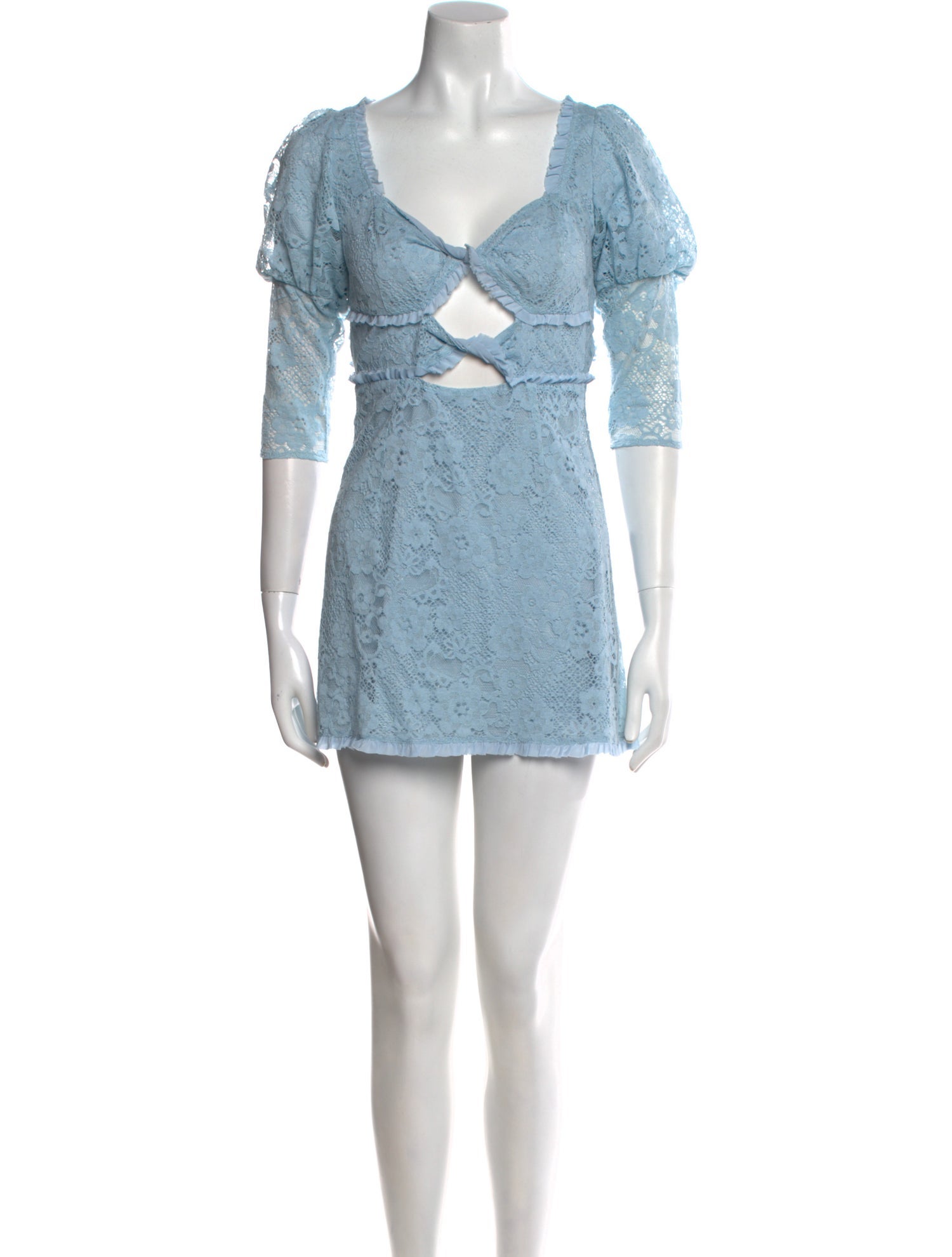 For Love & Lemons Lace Pattern Mini Dress