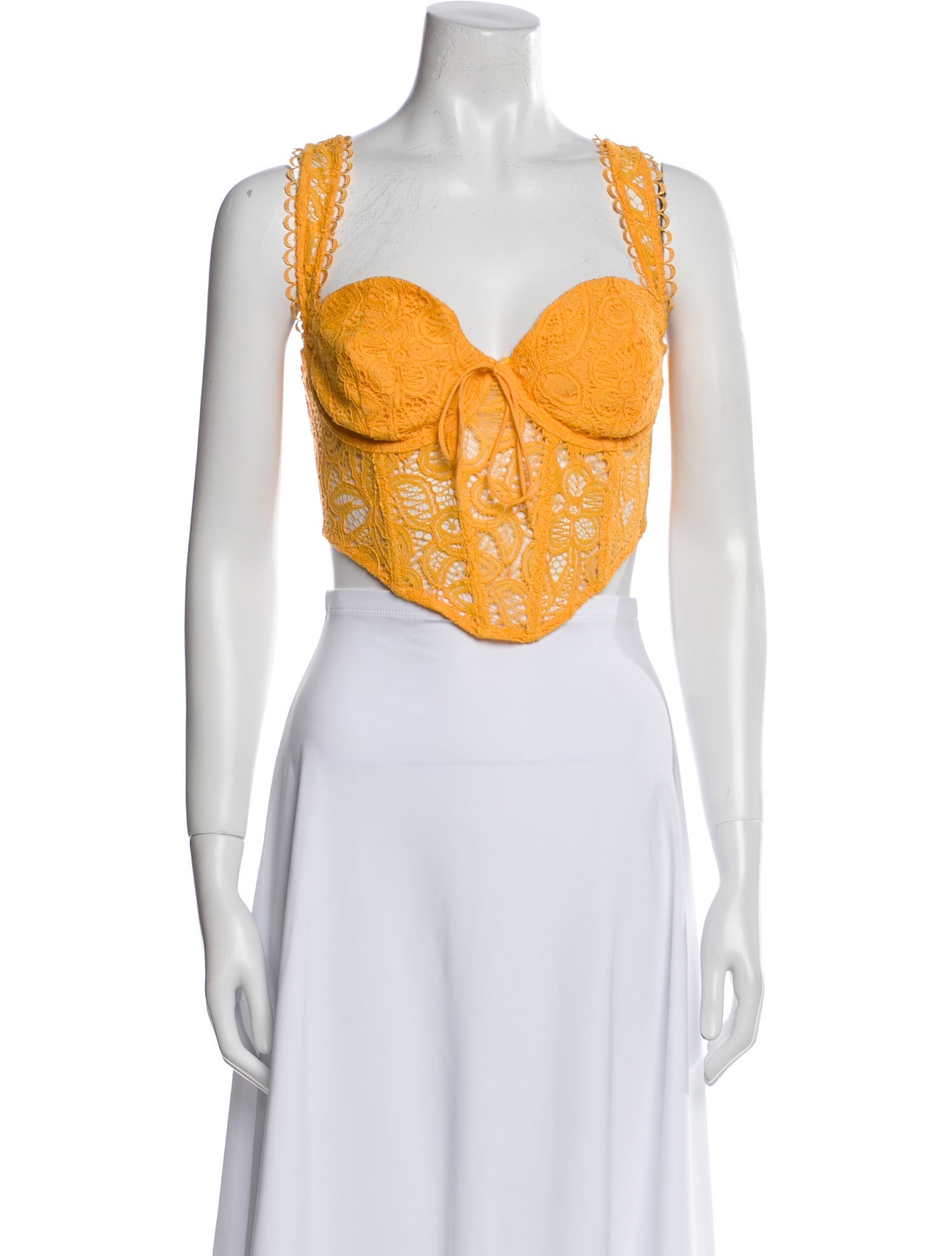 For Love & Lemons V-Neck Sleeveless Crop Top