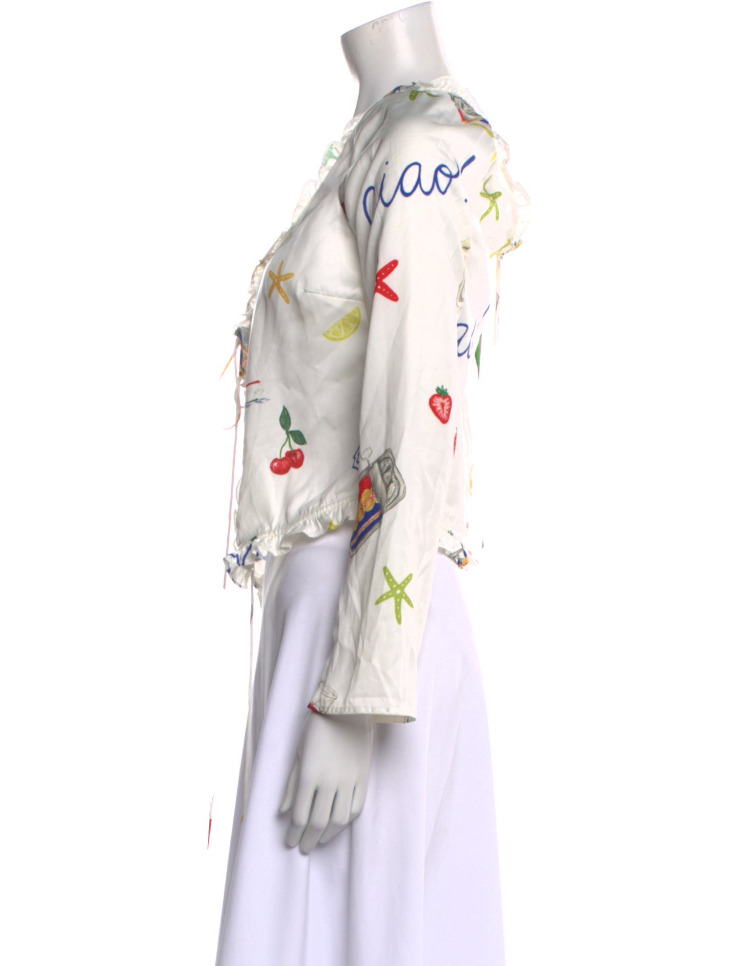 For Love & Lemons Printed Scoop Neck Blouse