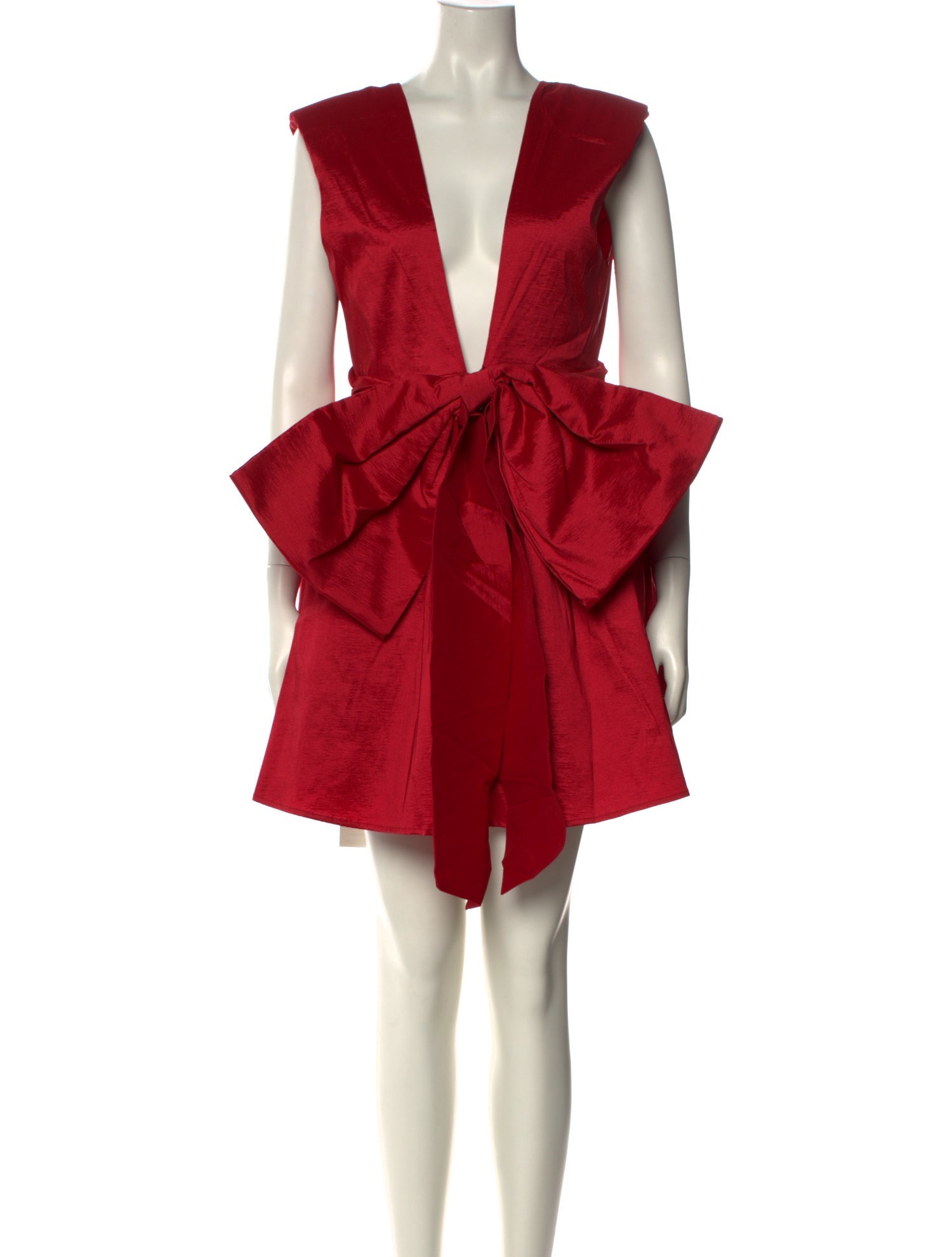 For Love & Lemons Plunge Neckline Mini Dress