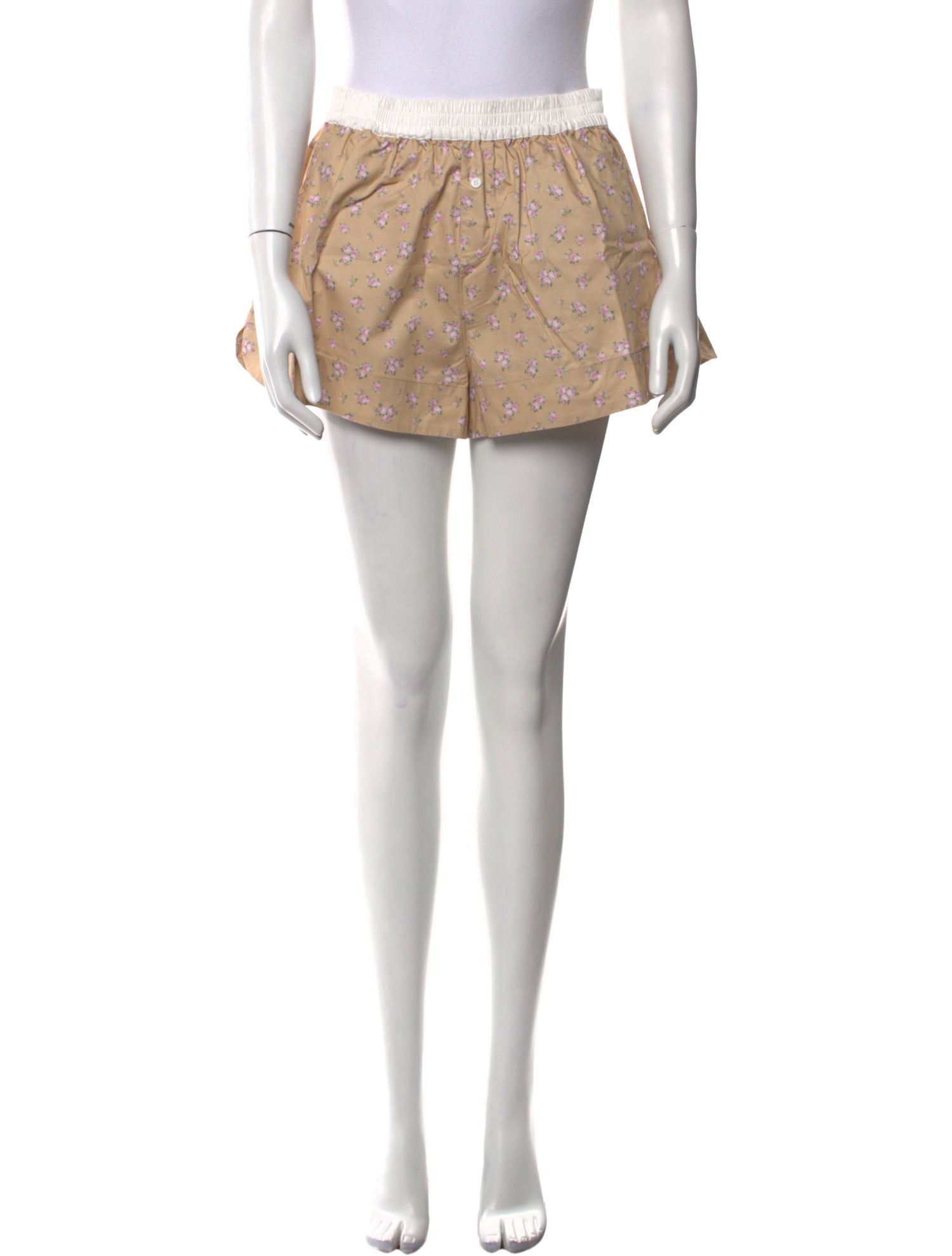 For Love & Lemons Floral Print Mini Shorts