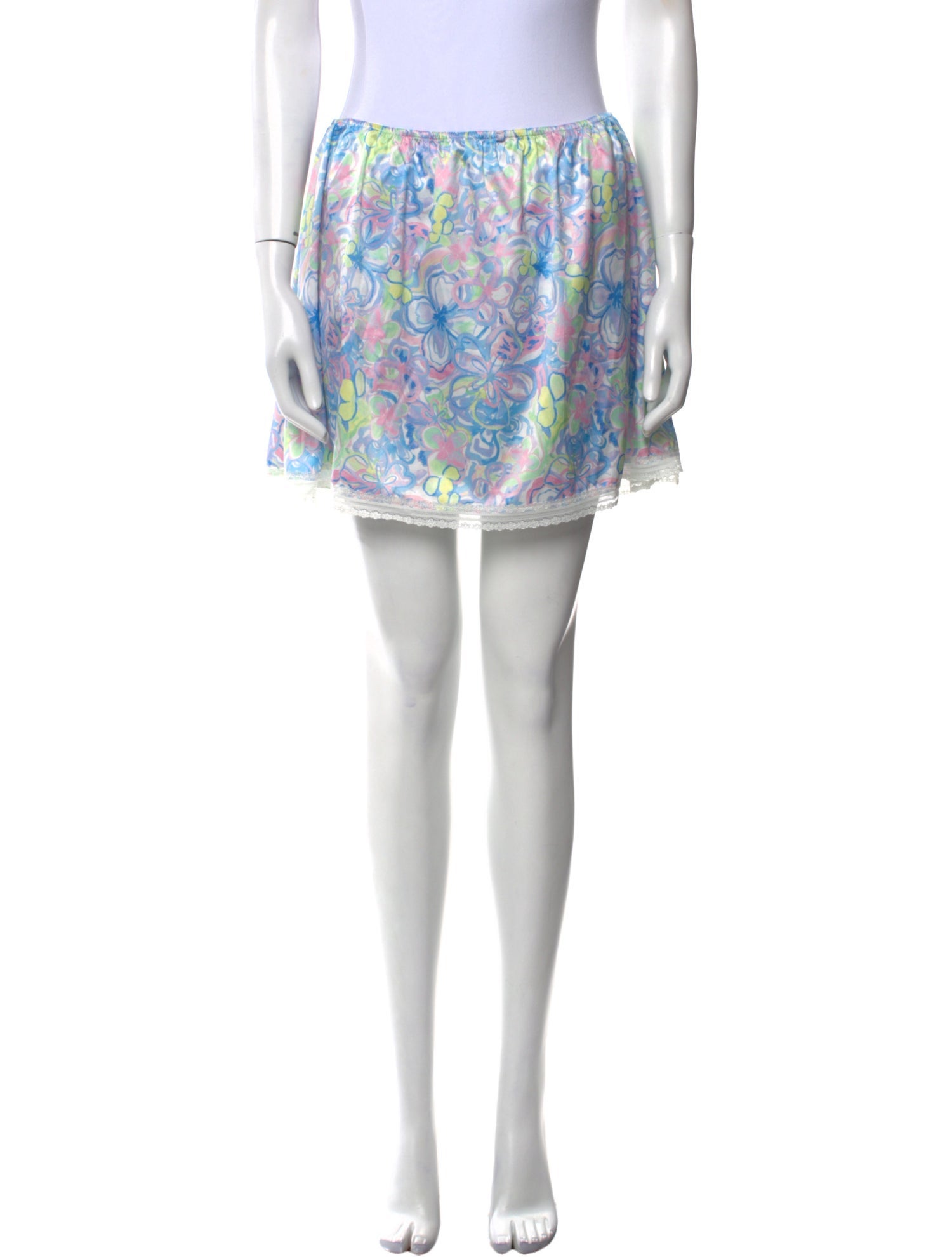 For Love & Lemons Floral Print Mini Skirt