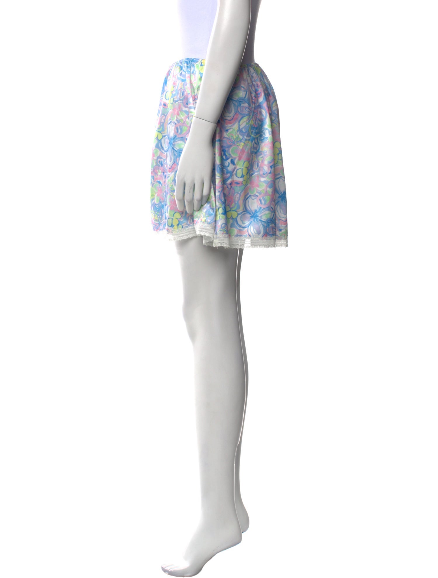 For Love & Lemons Floral Print Mini Skirt