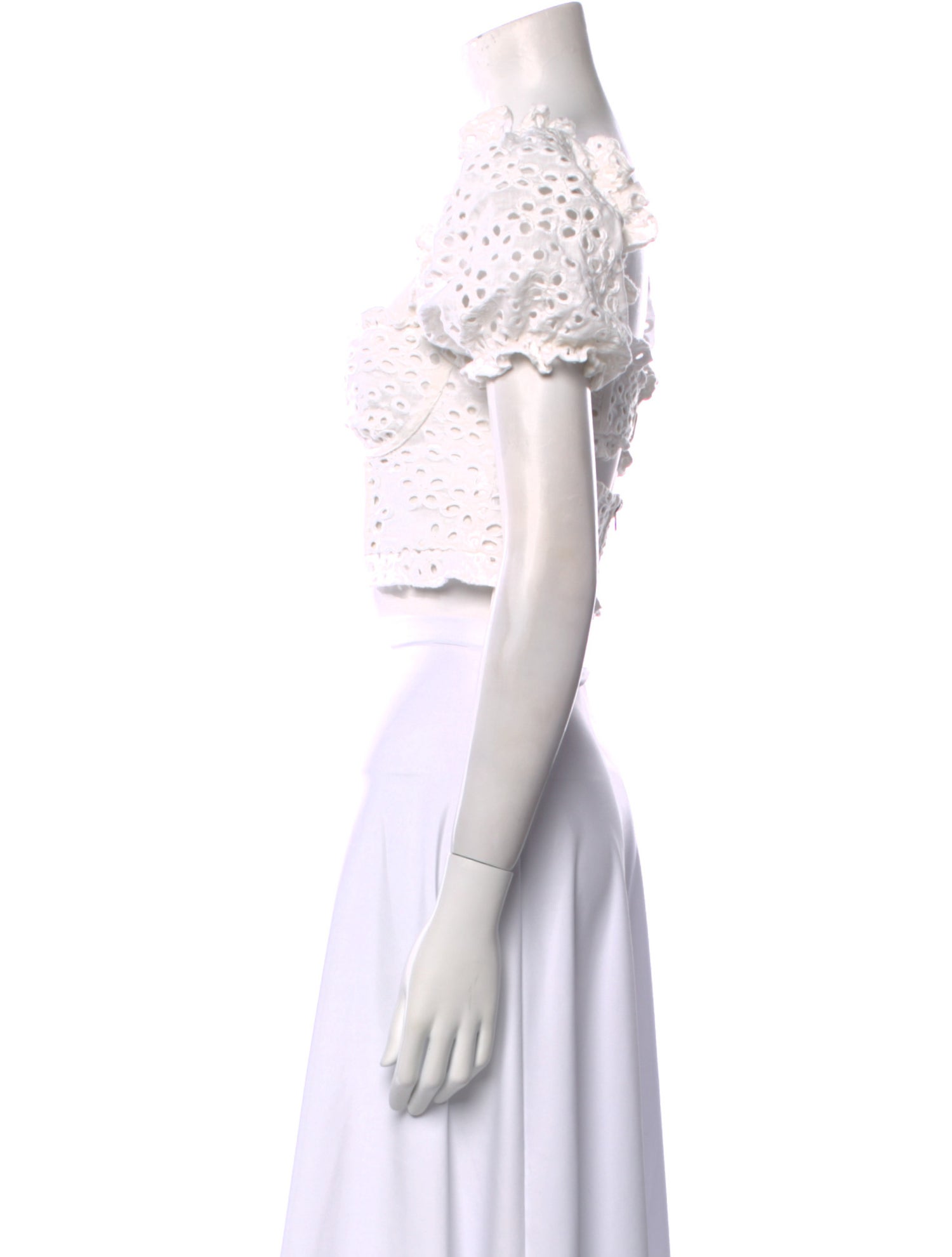 For Love & Lemons Printed Square Neckline Crop Top