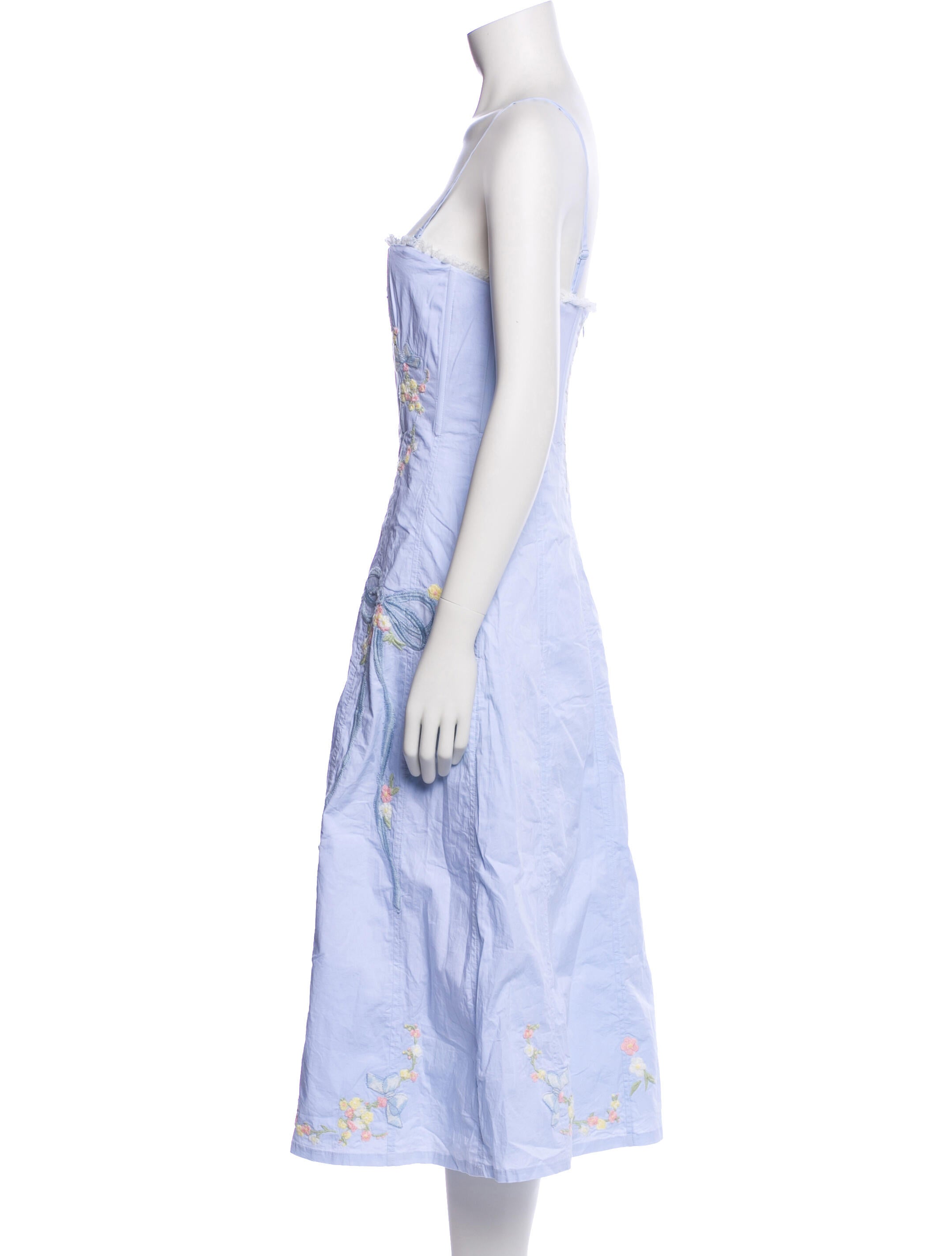 For Love & Lemons Square Neckline Midi Length Dress