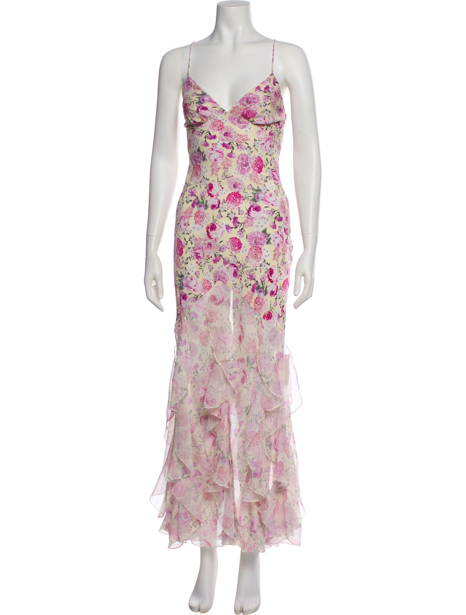 For Love & Lemons Floral Print Long Dress