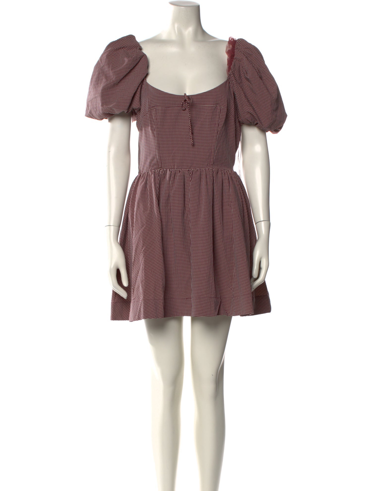 For Love & Lemons Plaid Print Mini Dress