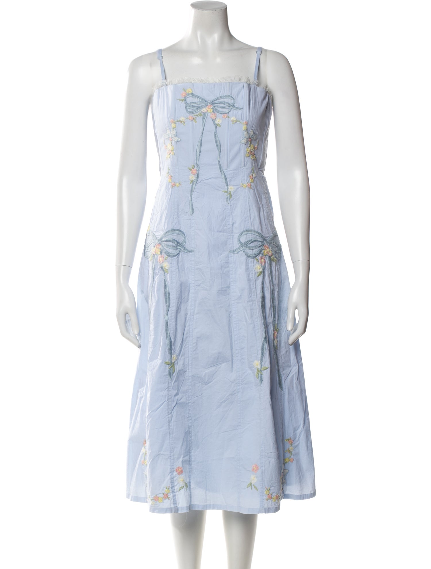 For Love & Lemons Floral Print Midi Length Dress