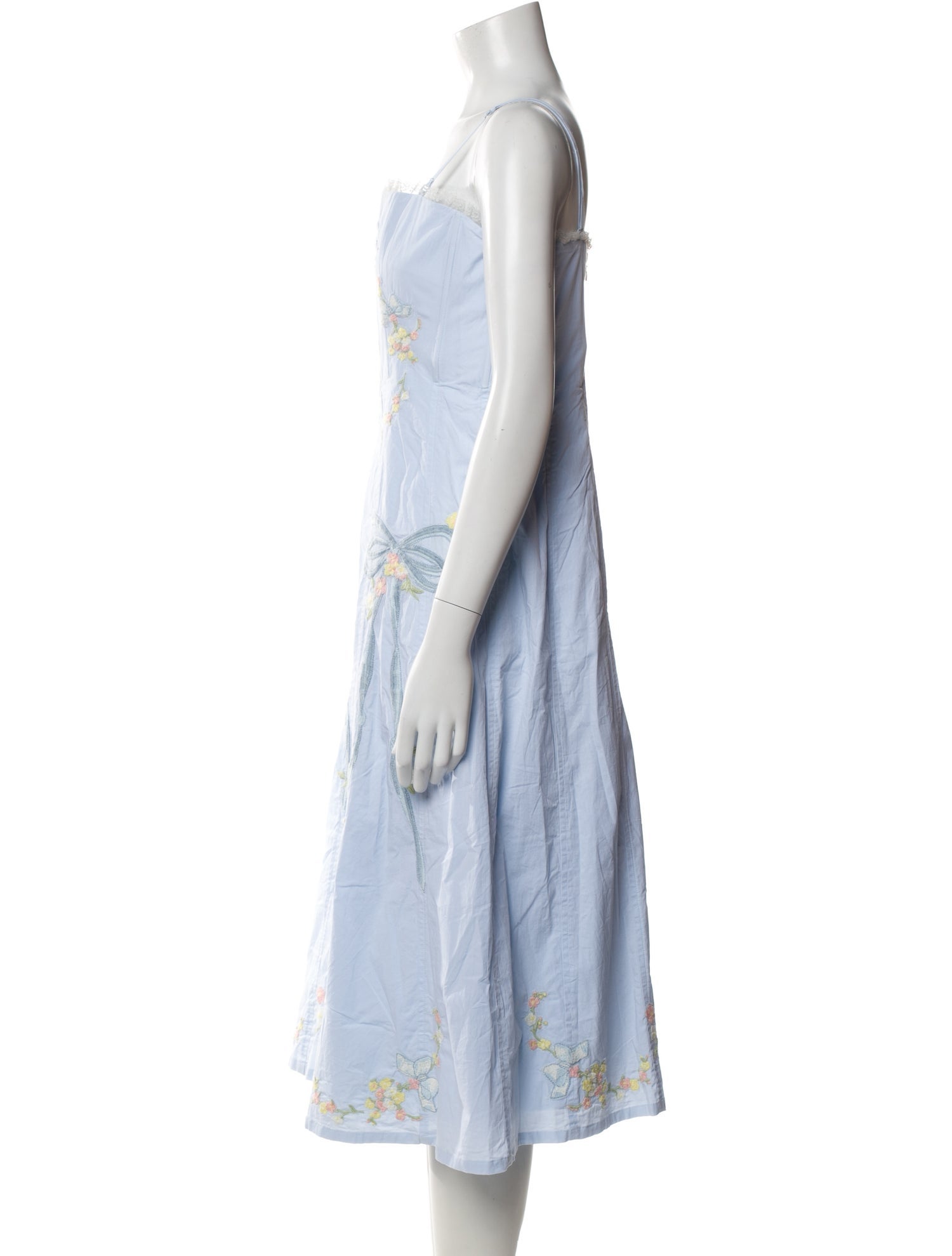 For Love & Lemons Floral Print Midi Length Dress