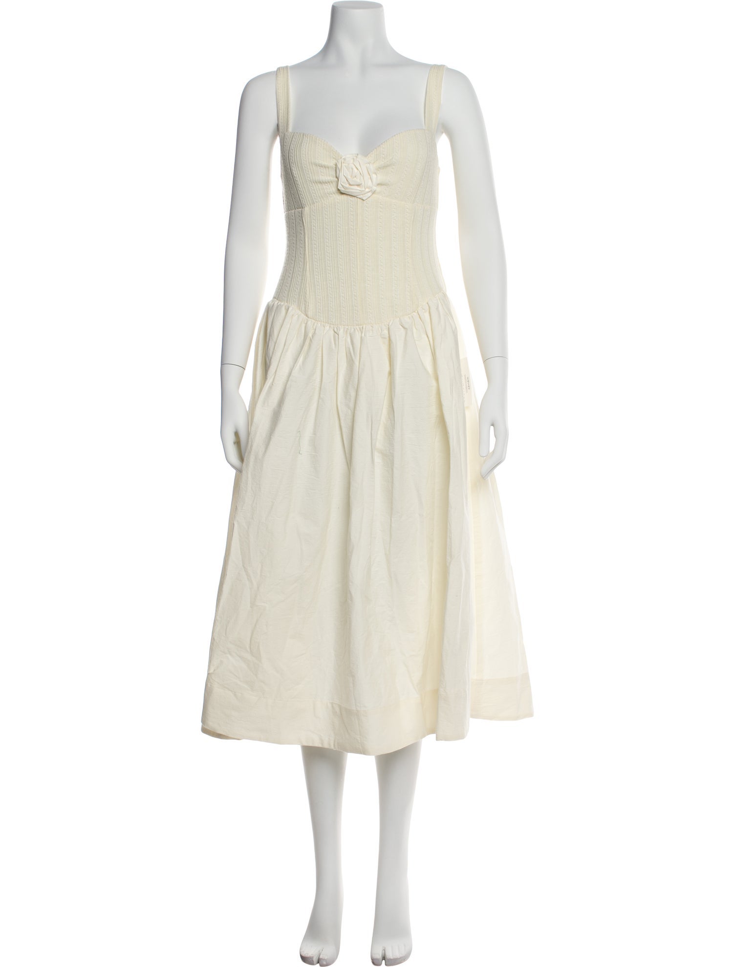 For Love & Lemons Square Neckline Midi Length Dress