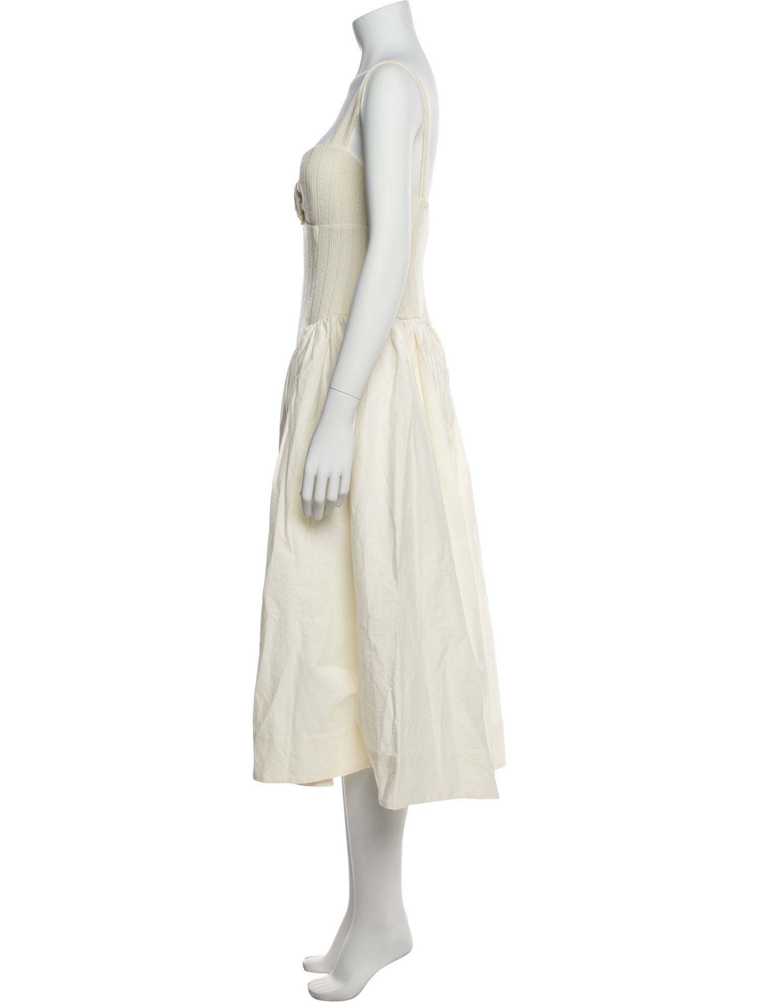 For Love & Lemons Square Neckline Midi Length Dress