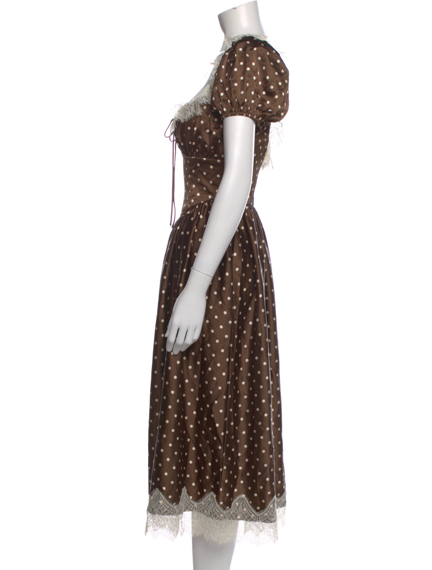 For Love & Lemons Polka Dot Print Midi Length Dress w/ Tags