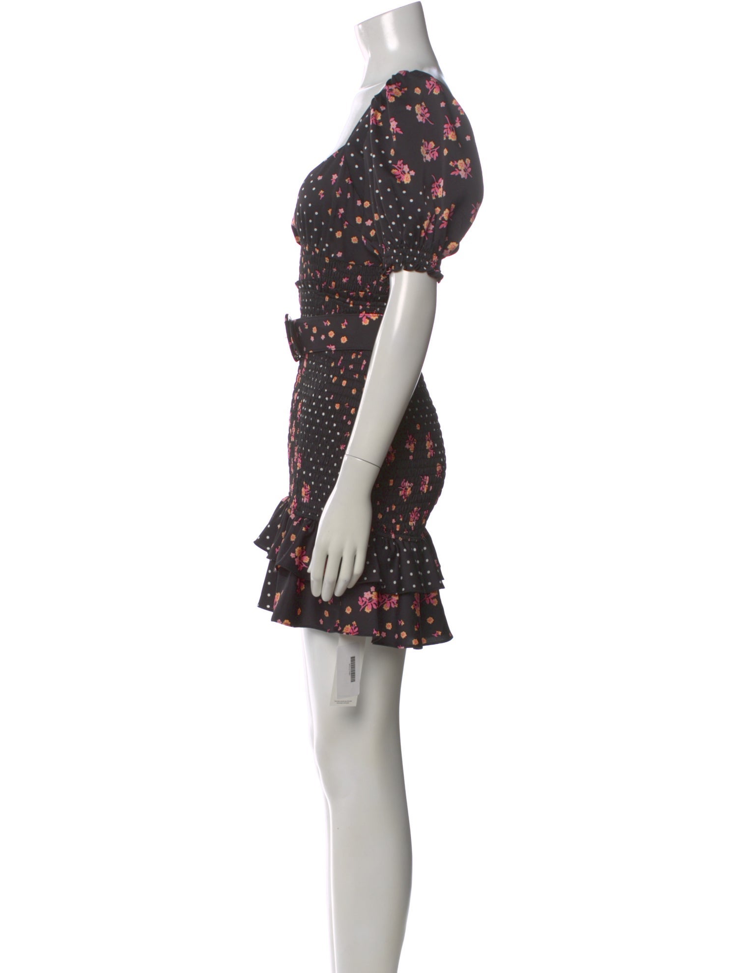 slim fit dress slacks FOR LOVE & LEMONS Rosalyn Mini Floral Dress in Green – Lusso Di Luna  Boutique main image 0
